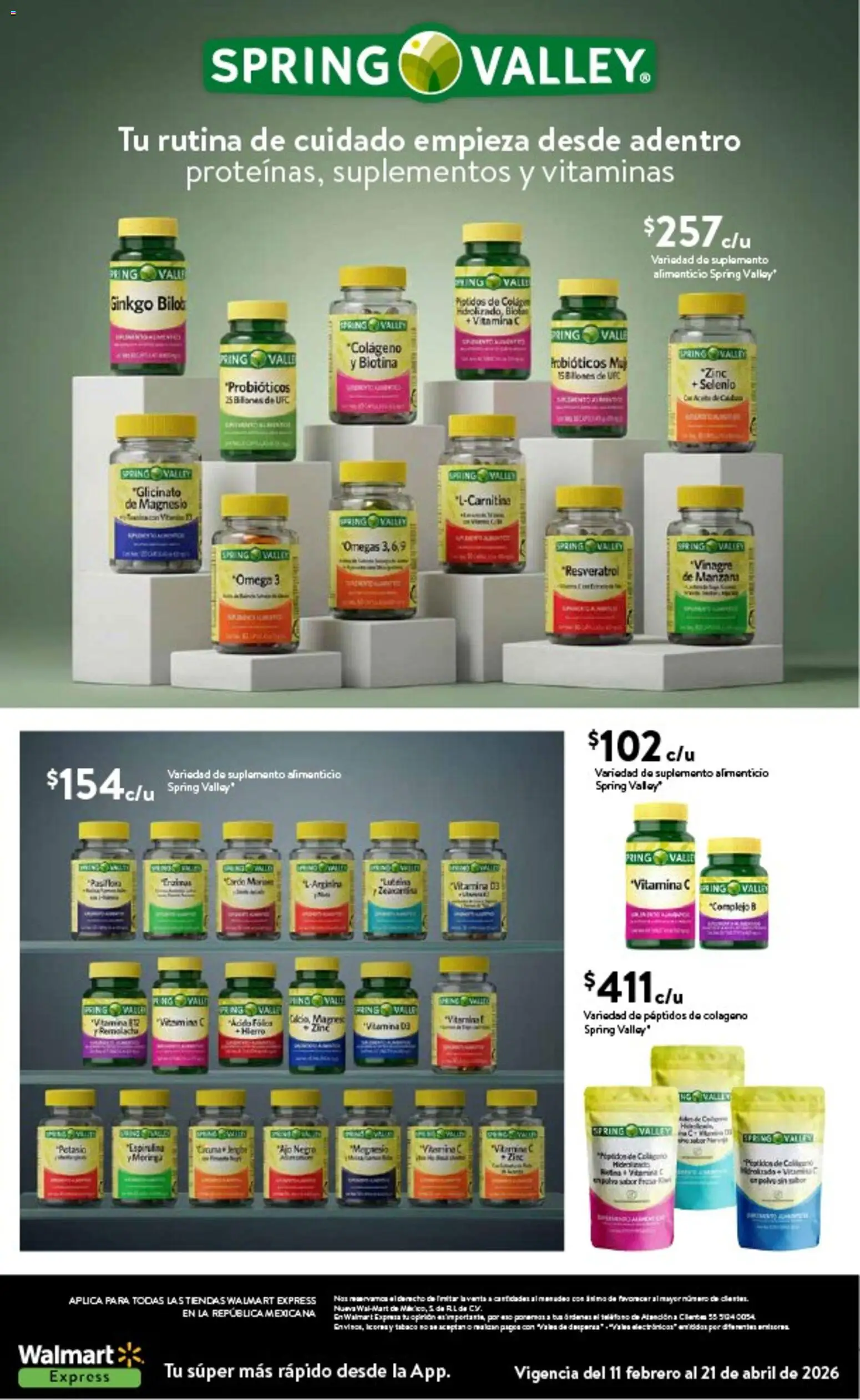 Nuevas ofertas de Walmart Express válidas en toda la República Mexicana desde el 11.02.2026. ¡Encuentra las mejores ofertas en Walmart Express folleto! | Página: 18 | Productos: Vinagre, Vitaminas, Polvo, Teléfono