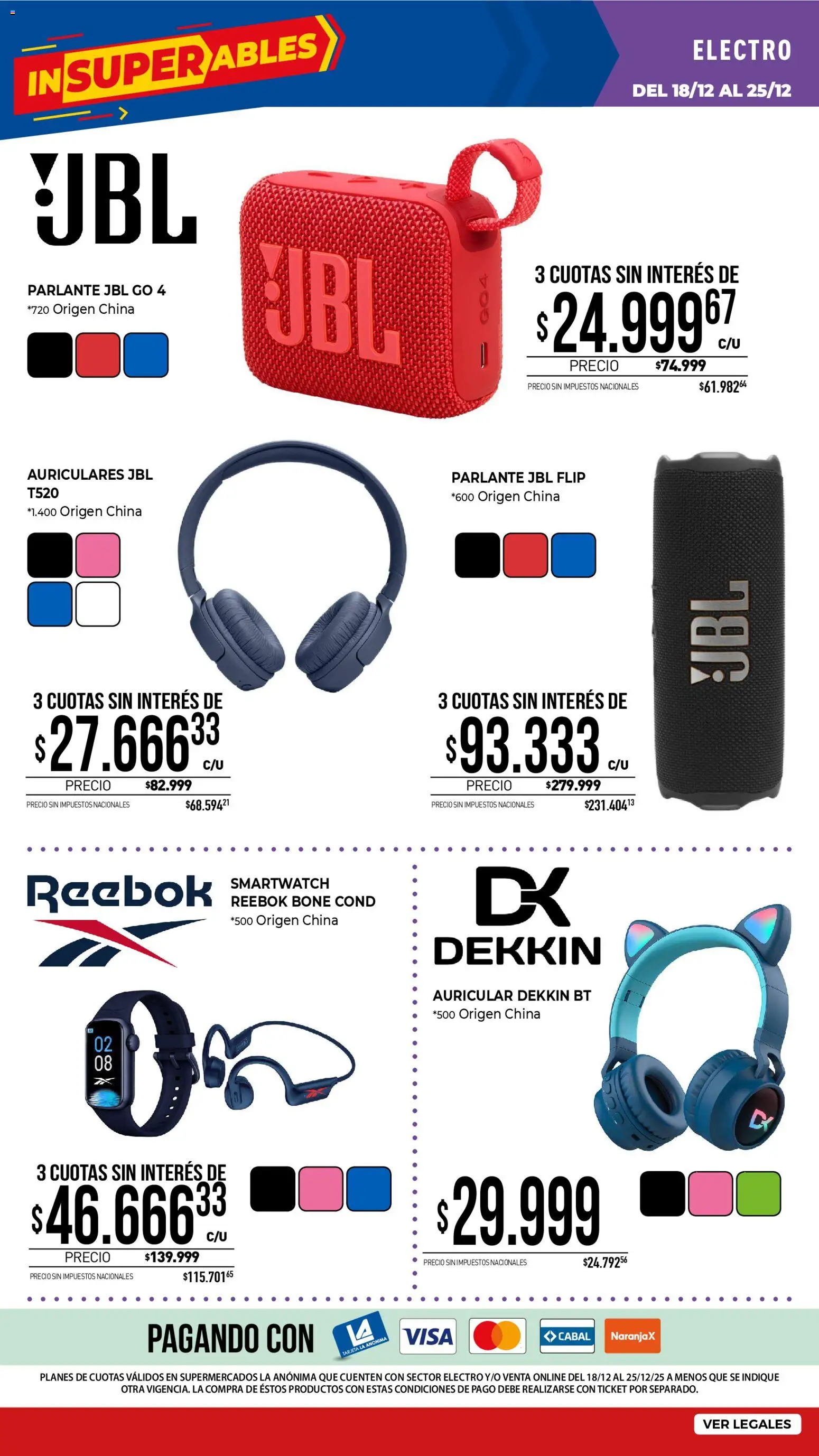 La Anonima catálogo │ válido desde el 18.12.2025 | Página: 41 | Productos: Auriculares, Parlante