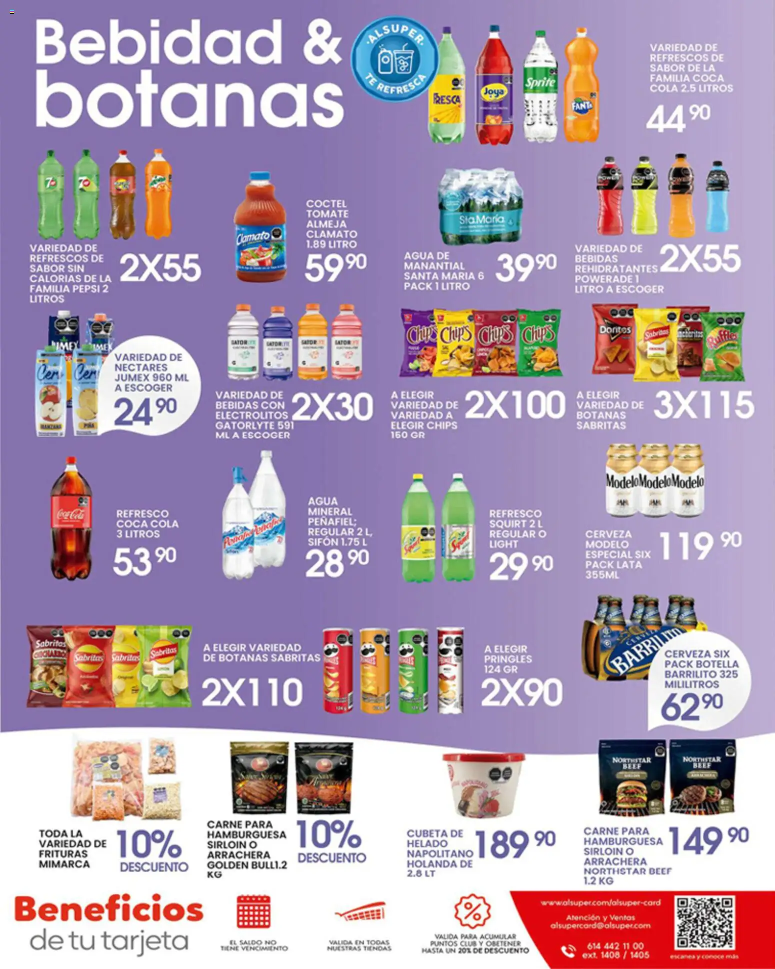 Nuevas ofertas de Alsuper válidas en toda la República Mexicana desde el 10.04.2026. ¡Encuentra las mejores ofertas en Alsuper folleto Zacatecas! | Página: 7 | Productos: Refresco, Tomate, Agua, Botella