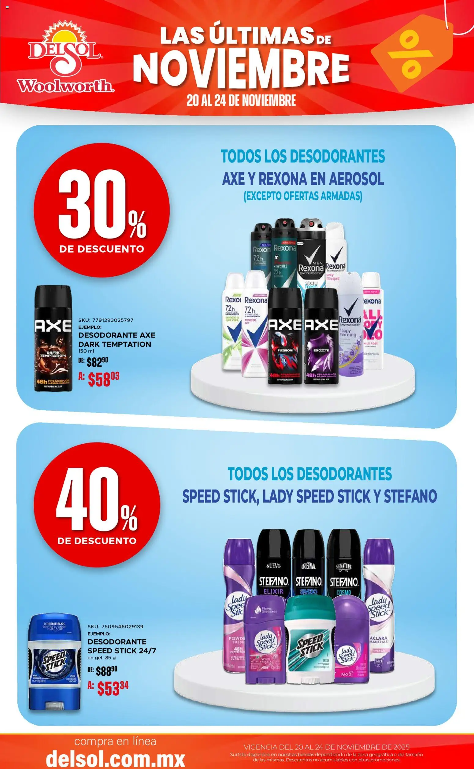 Nuevas ofertas de Del Sol y Woolworth válidas en toda la República Mexicana desde el 20.11.2025. ¡Encuentra las mejores ofertas en Del Sol y Woolworth Buen Fin ! | Página: 19