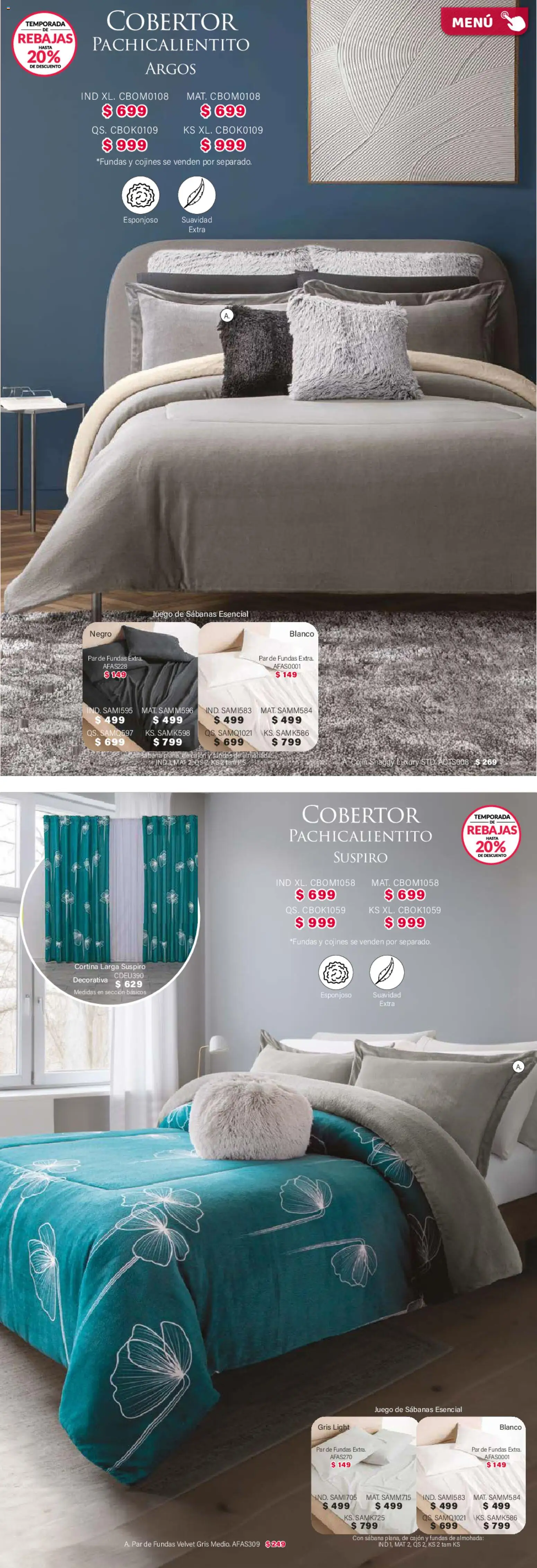 Nuevas ofertas de Colchas Concord válidas en toda la República Mexicana desde el 01.02.2026. ¡Encuentra las mejores ofertas en Colchas Concord catálogo! | Página: 137 | Productos: Cobertor, Juego, Almohada, Sabanas
