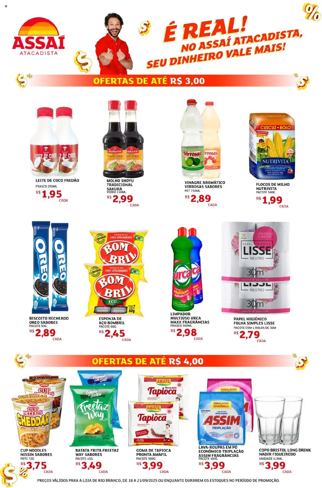 Assaí Atacadista Folheto - válido de 18.09.2025 | Página: 2 | Produtos: Pó, Cheddar, Leite de coco, Batata frita