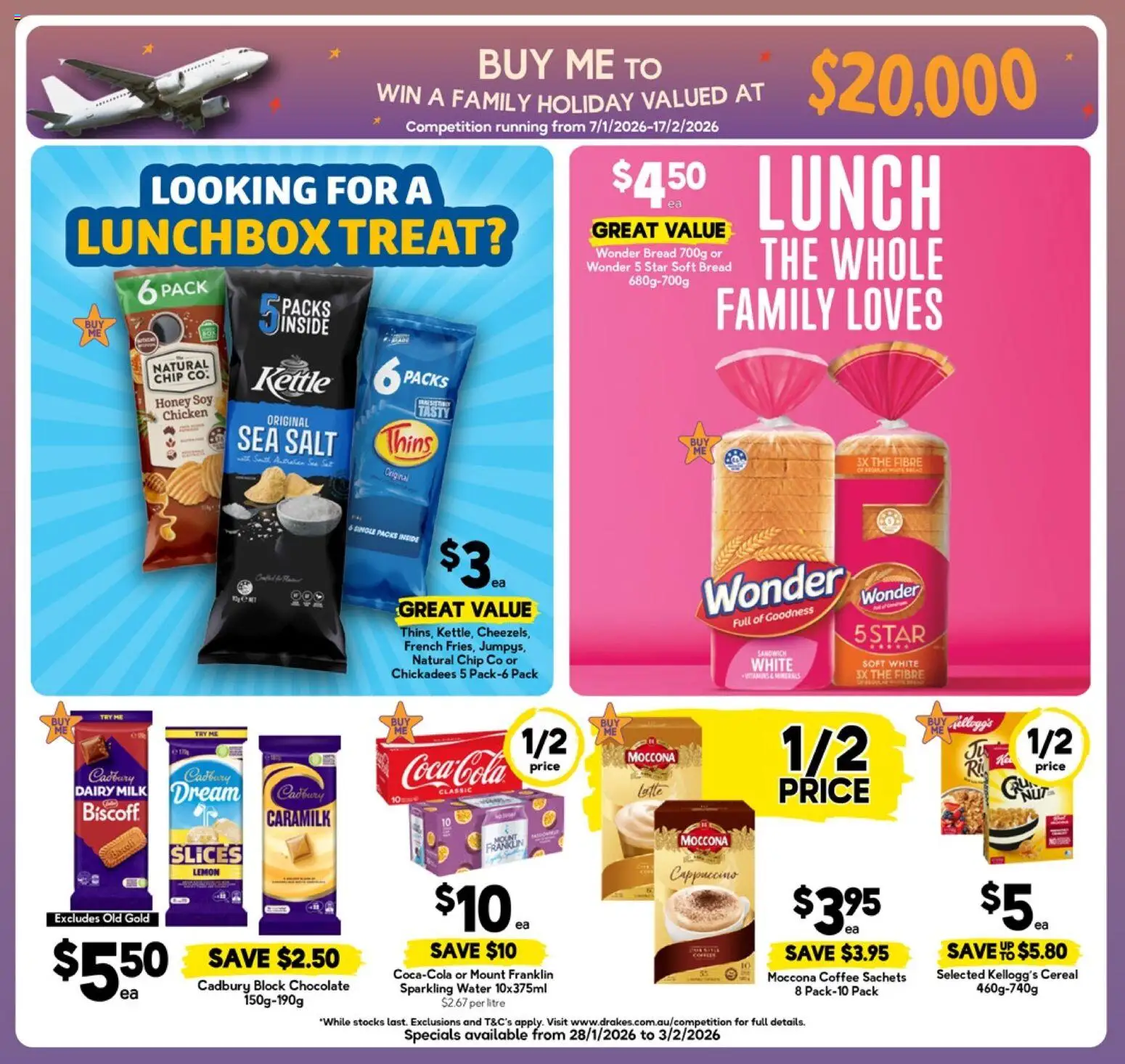 Drakes catalogue - valid from 28.01.2026 | Page: 3 | Products: Milk, Coffee, Cereal, Water