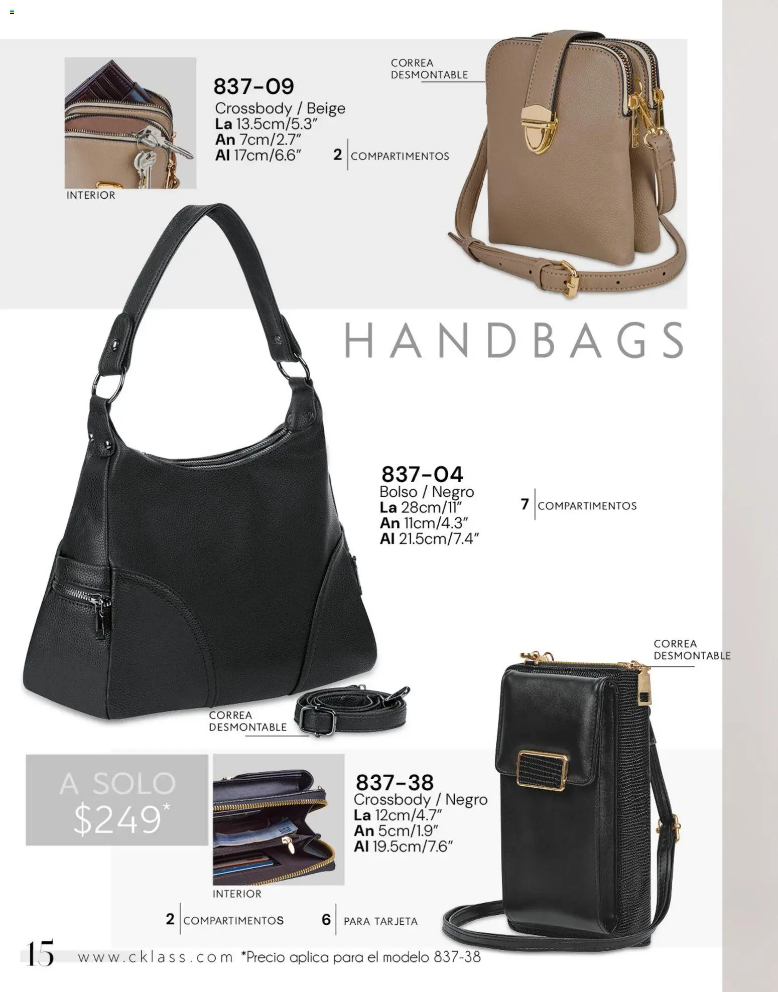 Nuevas ofertas de Cklass válidas en toda la República Mexicana desde el 02.01.2026. ¡Encuentra las mejores ofertas en Cklass catálogo Gala & Glamour! | Página: 129 | Productos: Bolso