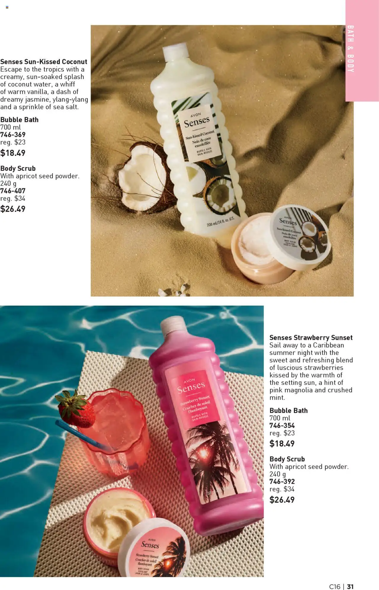 Avon flyer valid from 31.07.2025 | Page: 31 | Products: Strawberries, Bubble bath, Bath