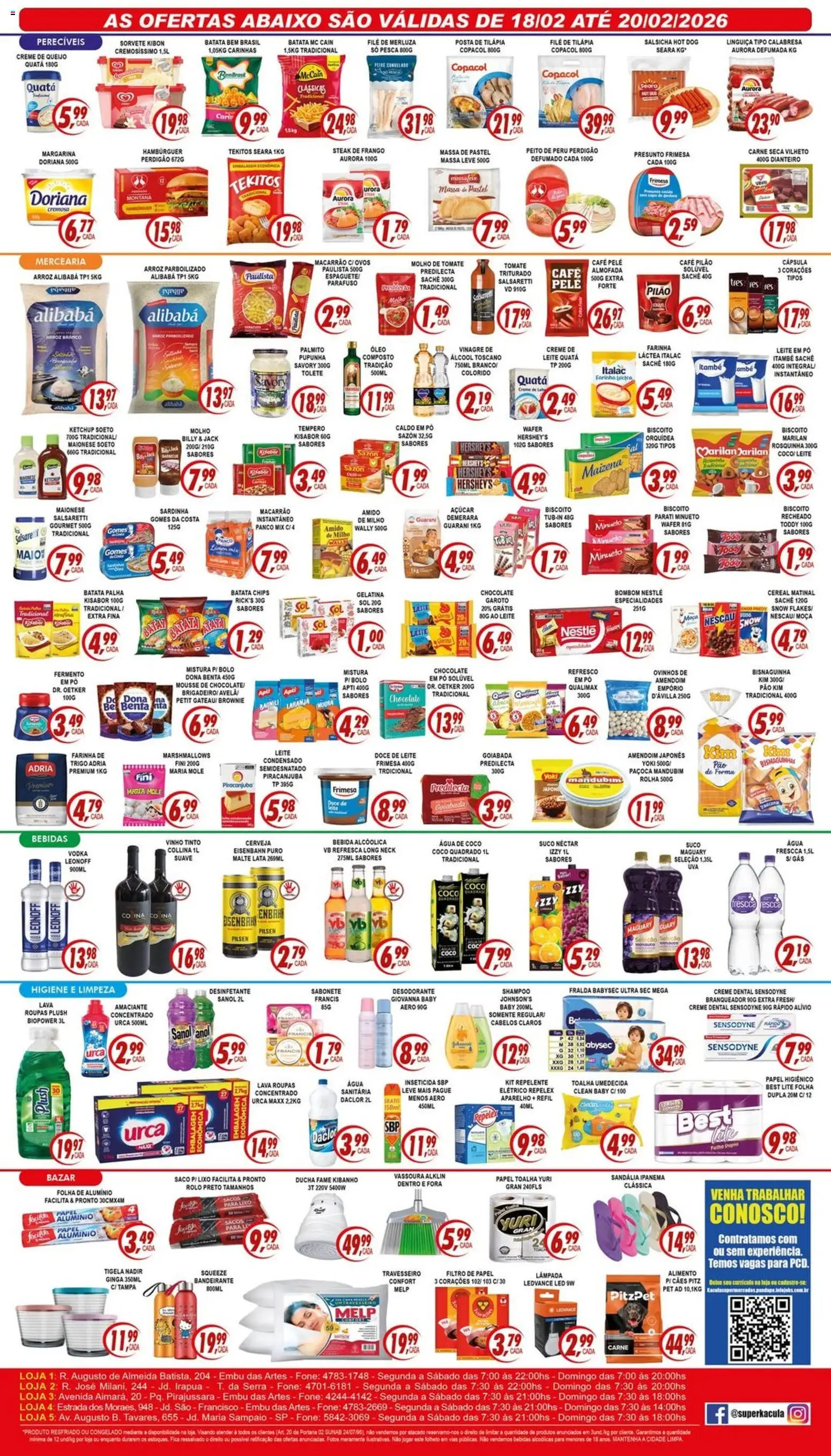 Kaçula Folheto - válido de 18.02.2026 | Página: 2 | Produtos: Café, Vinho, Massa de pastel, Leite condensado