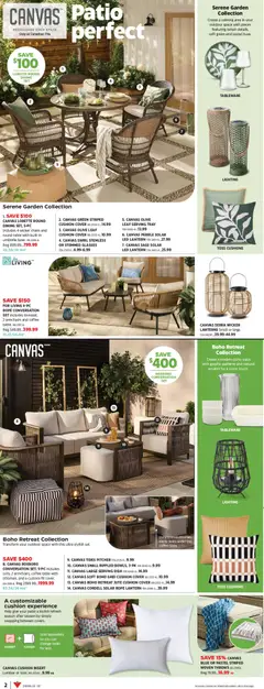 Preview of Canadian Tire - SPRING Inspirations from shop Canadian Tire valid from 30.04.2026 | Page: 2 | Products: Umbrella, Glasses, Coffee table, Table