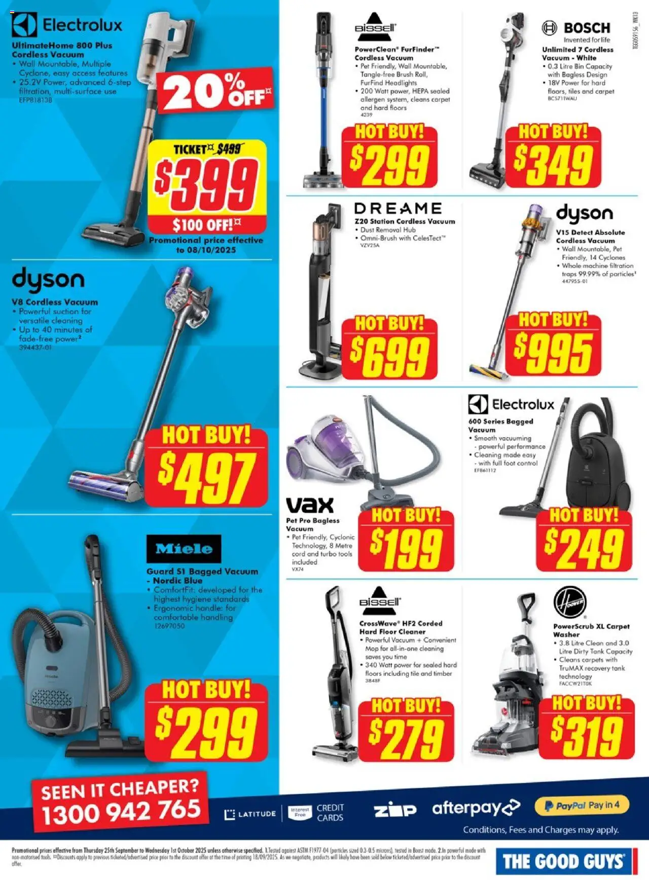 The Good Guys catalogue - valid from 24.09.2025 | Page: 11 | Products: Carpet, Mop, Cleaner, Washer