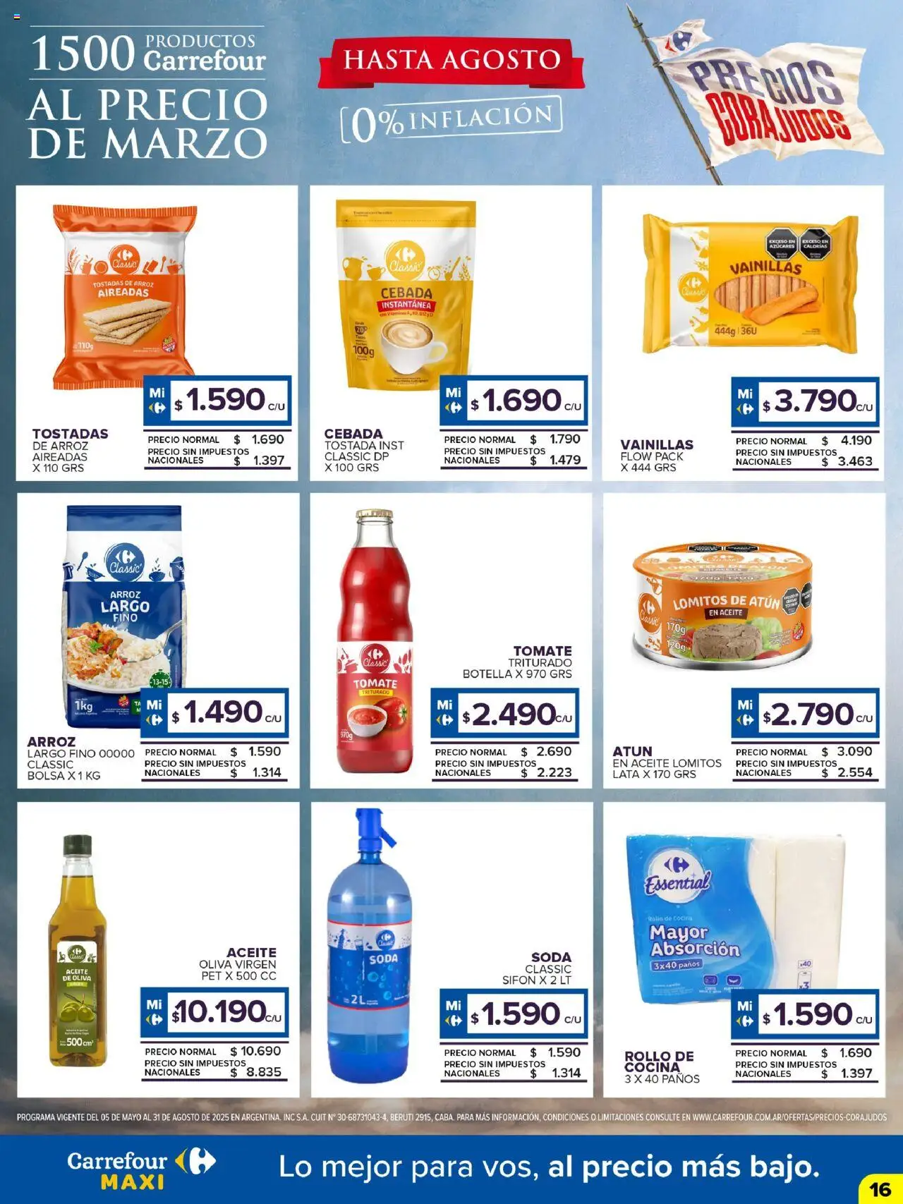Carrefour Maxi catálogo - Chubut │ válido desde el 04.08.2025 | Página: 16 | Productos: Vitaminas, Botella, Soda, Arroz