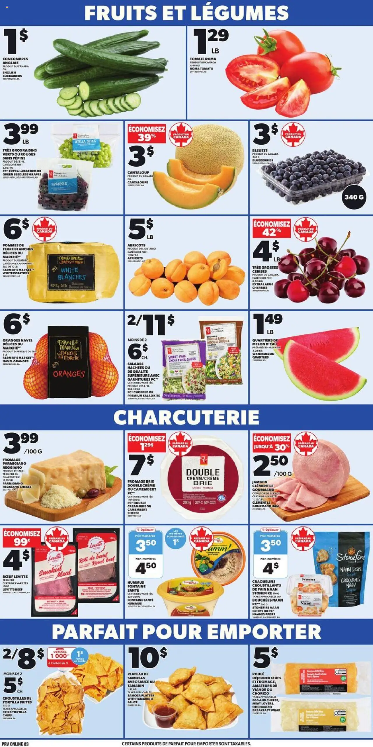 Provigo flyer valid from 14.08.2025 | Page: 3 | Products: Beef, Cucumbers, Salad, Ham