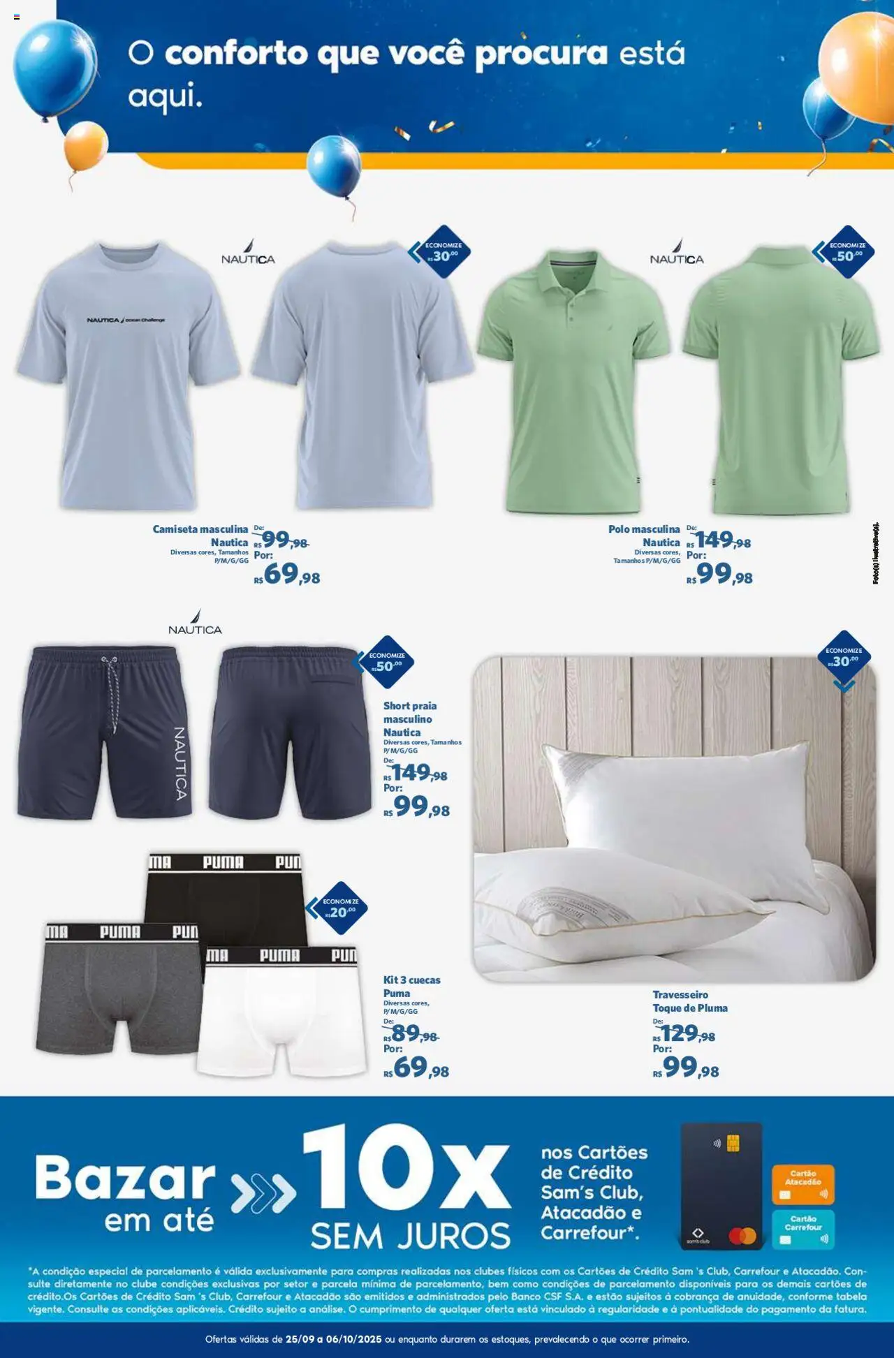 Sam's Club Folheto - válido de 25.09.2025 | Página: 14 | Produtos: Banco, Travesseiro, Cuecas