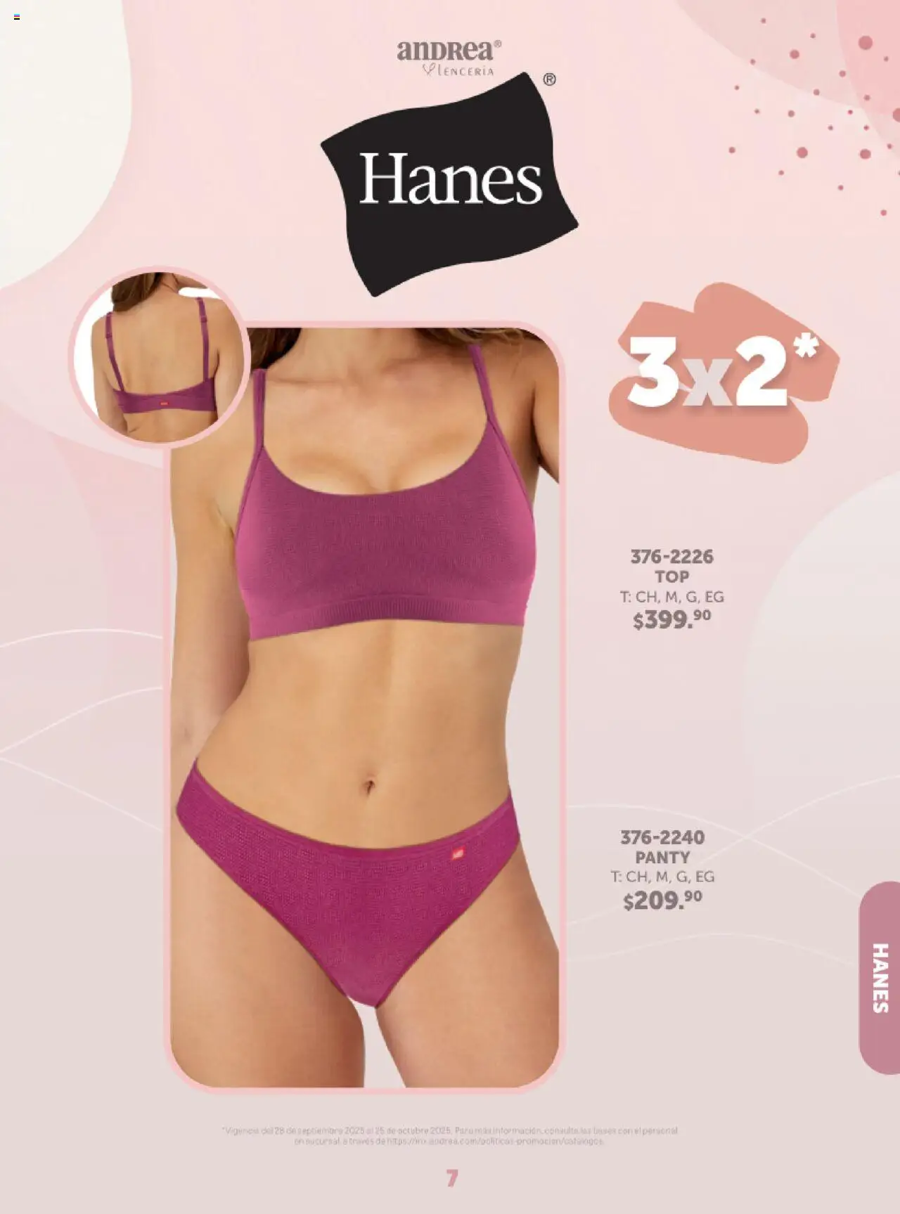 Nuevas ofertas de Andrea válidas en toda la República Mexicana desde el 28.09.2025. ¡Encuentra las mejores ofertas en Andrea - Catálogo Playtex! | Página: 7