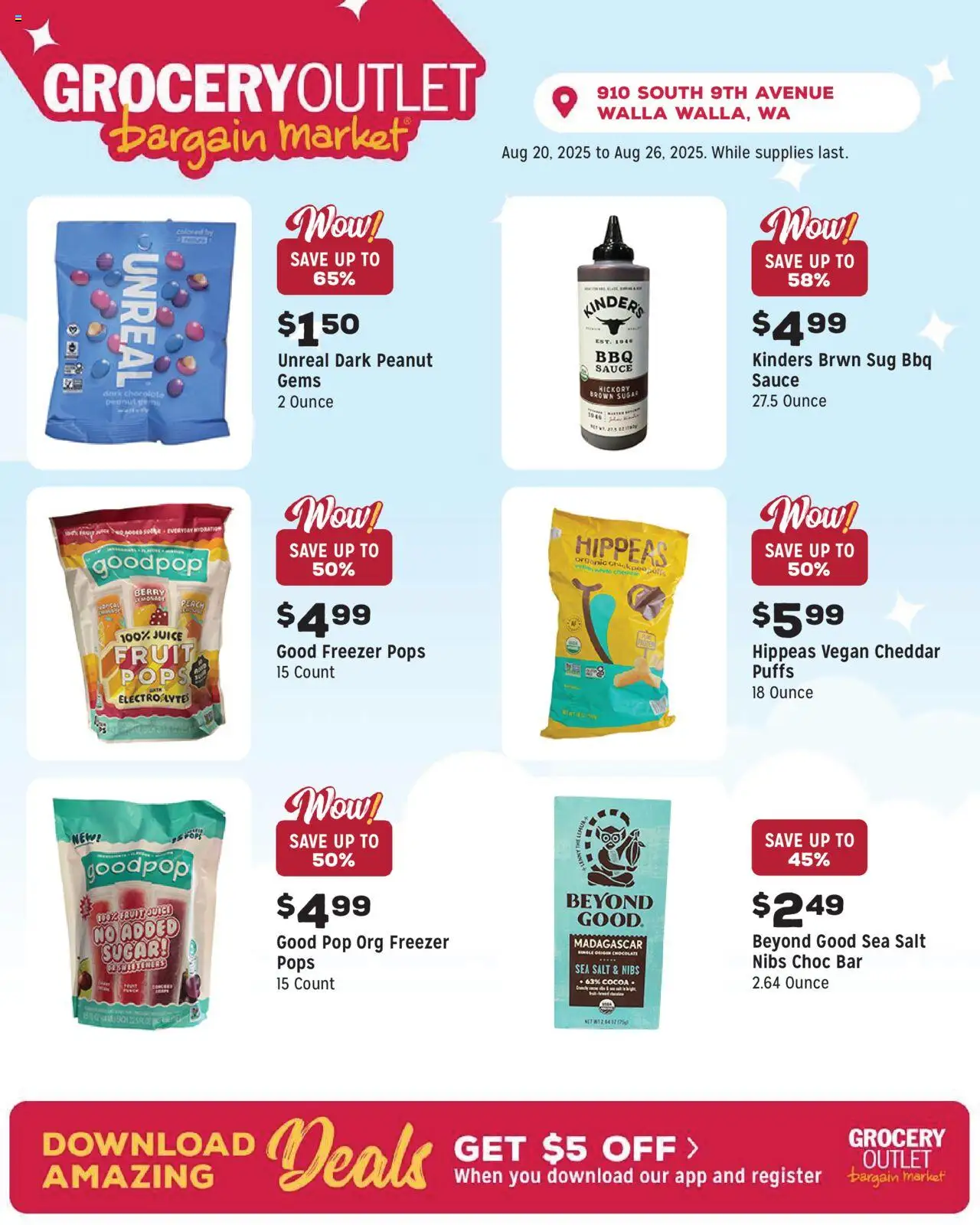 Grocery Outlet Weekly Ad - WA - valid from 20.08.2025 | Page: 3 | Products: Juice, Sugar, Peach, Freezer