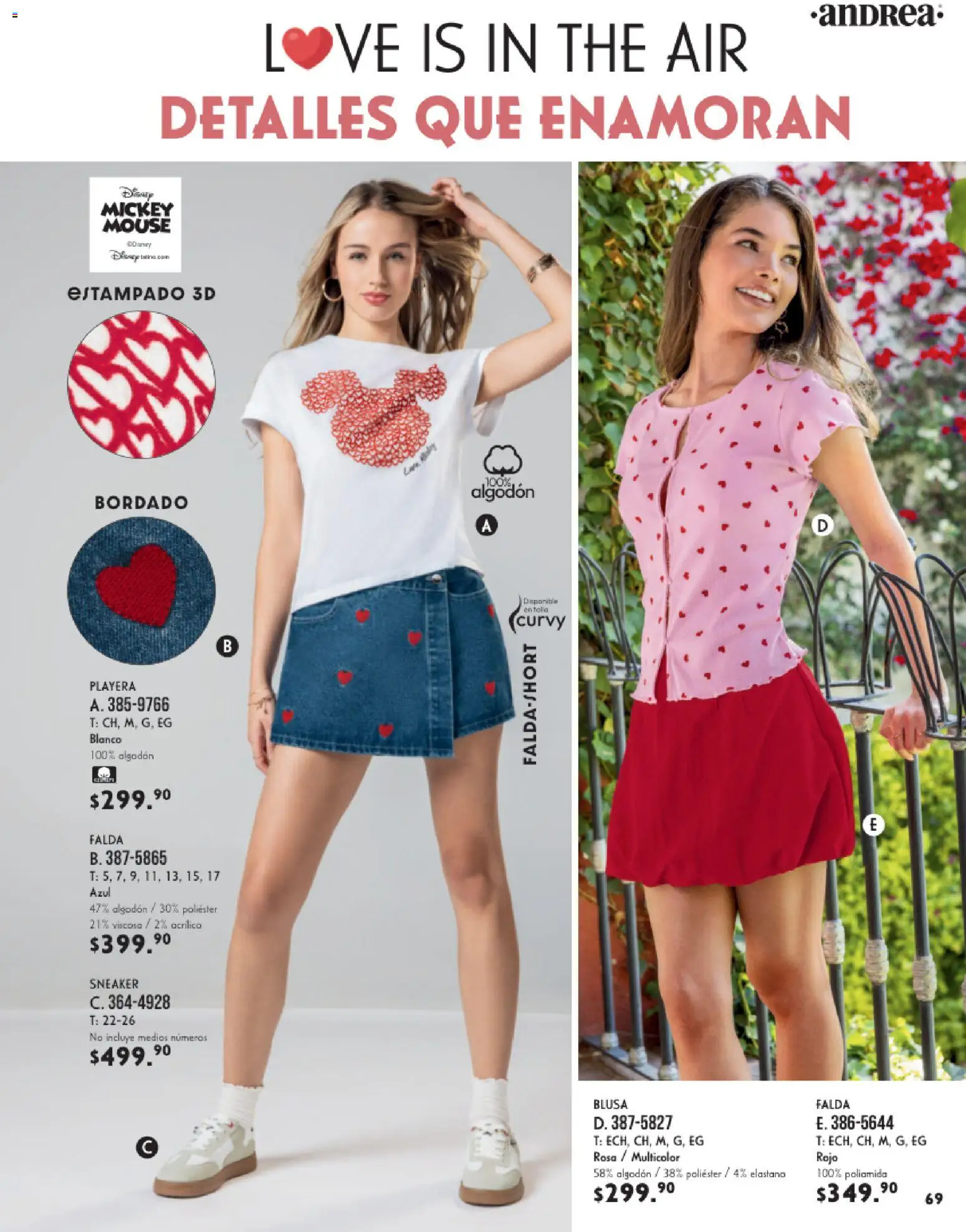 Nuevas ofertas de Andrea válidas en toda la República Mexicana desde el 25.01.2026. ¡Encuentra las mejores ofertas en Andrea catálogo Vestir! | Página: 69 | Productos: Blusa, Mouse, Playera, Falda