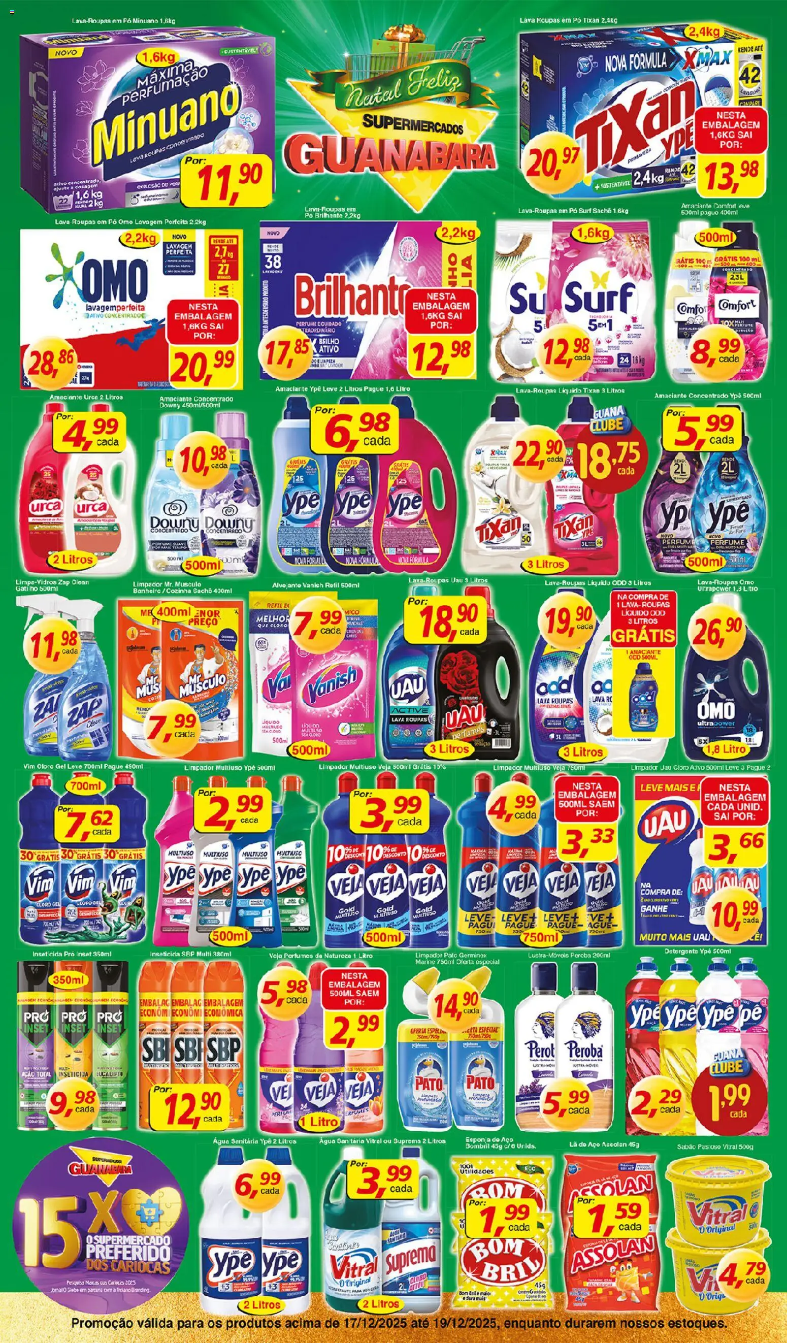 Supermercados Guanabara Folheto - válido de 17.12.2025 | Página: 9 | Produtos: Perfume, Esponja de aço, Amaciante, Inseticida