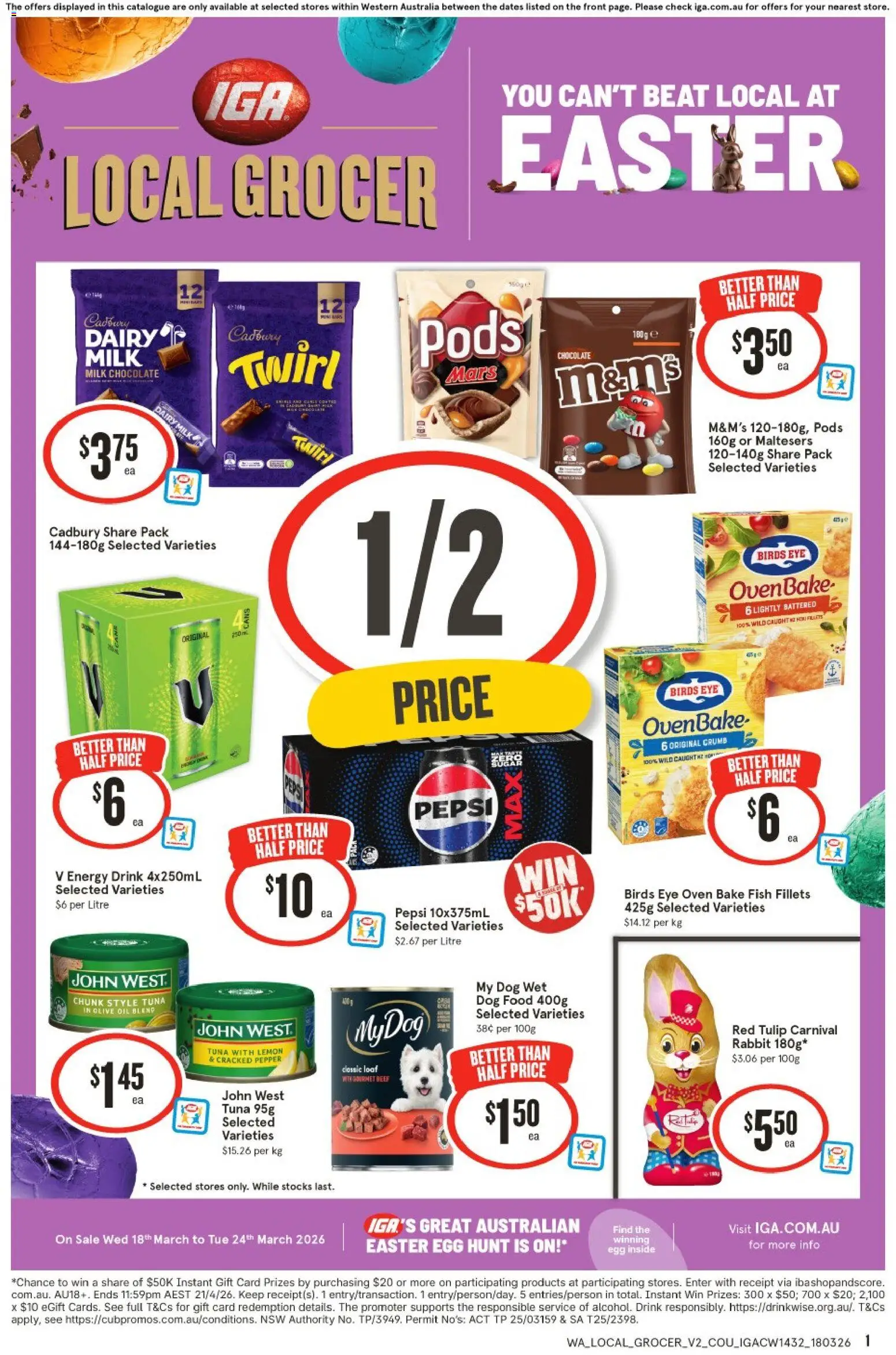 IGA catalogue - valid from 18.03.2026 | Page: 1 | Products: Oil, Beef, Lemon, Oven