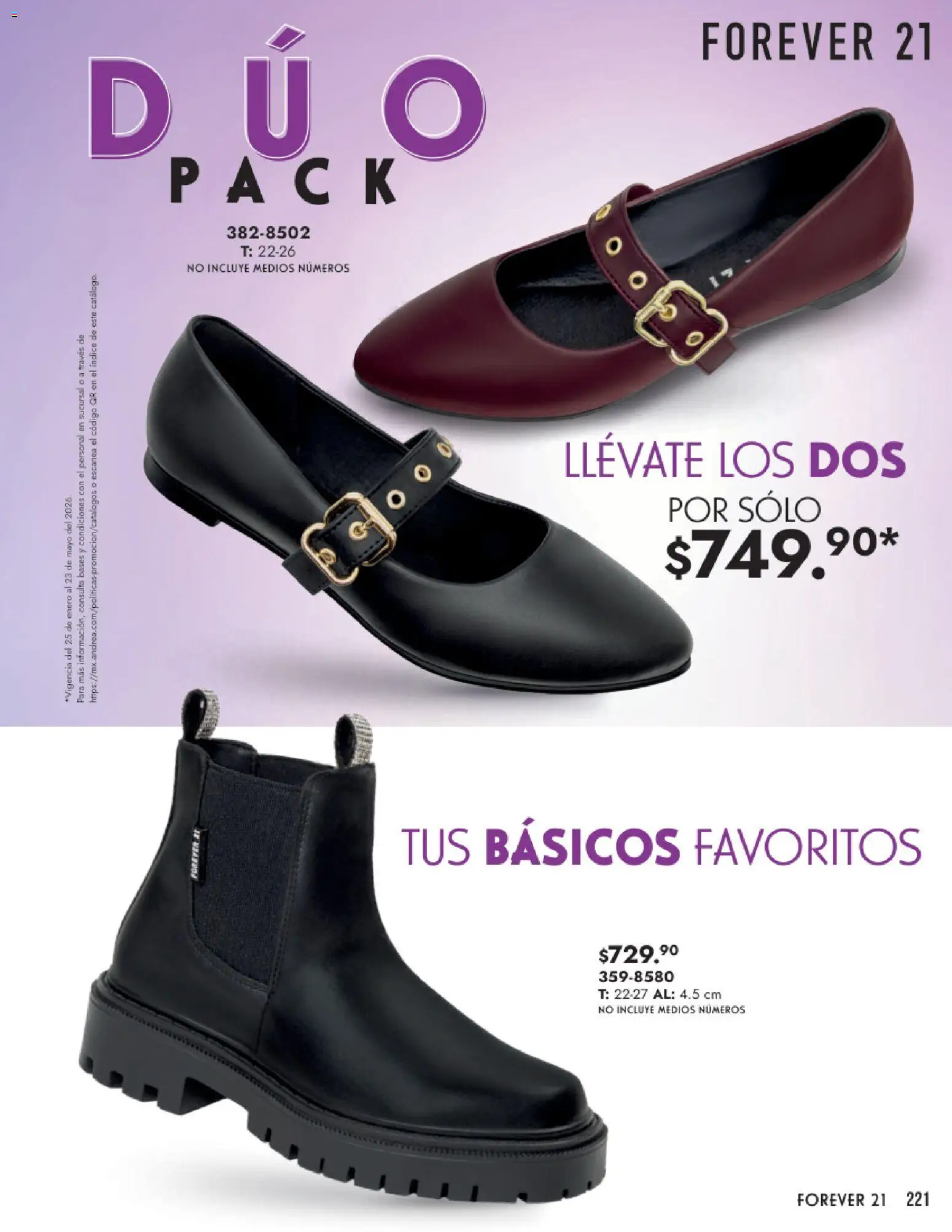 Nuevas ofertas de Andrea válidas en toda la República Mexicana desde el 25.01.2026. ¡Encuentra las mejores ofertas en Andrea catálogo Calzado Dama! | Página: 221