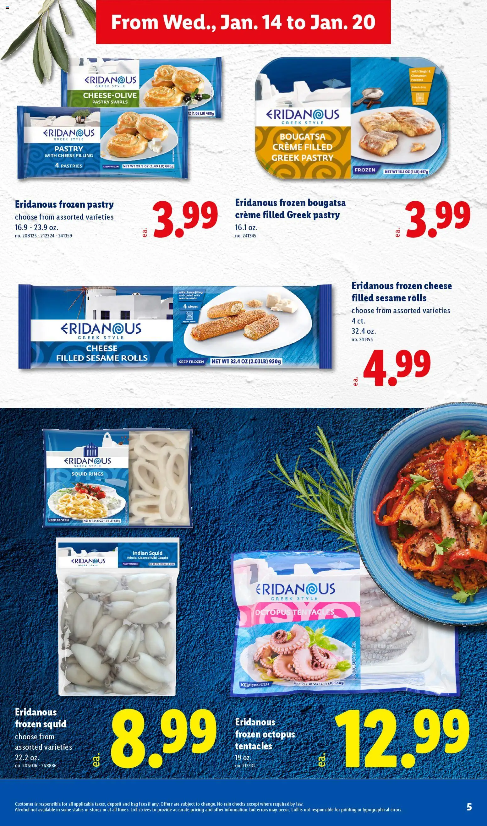 Lidl Weekly Ad - valid from 14.01.2026 | Page: 5 | Products: Cheese, Sugar, Bag