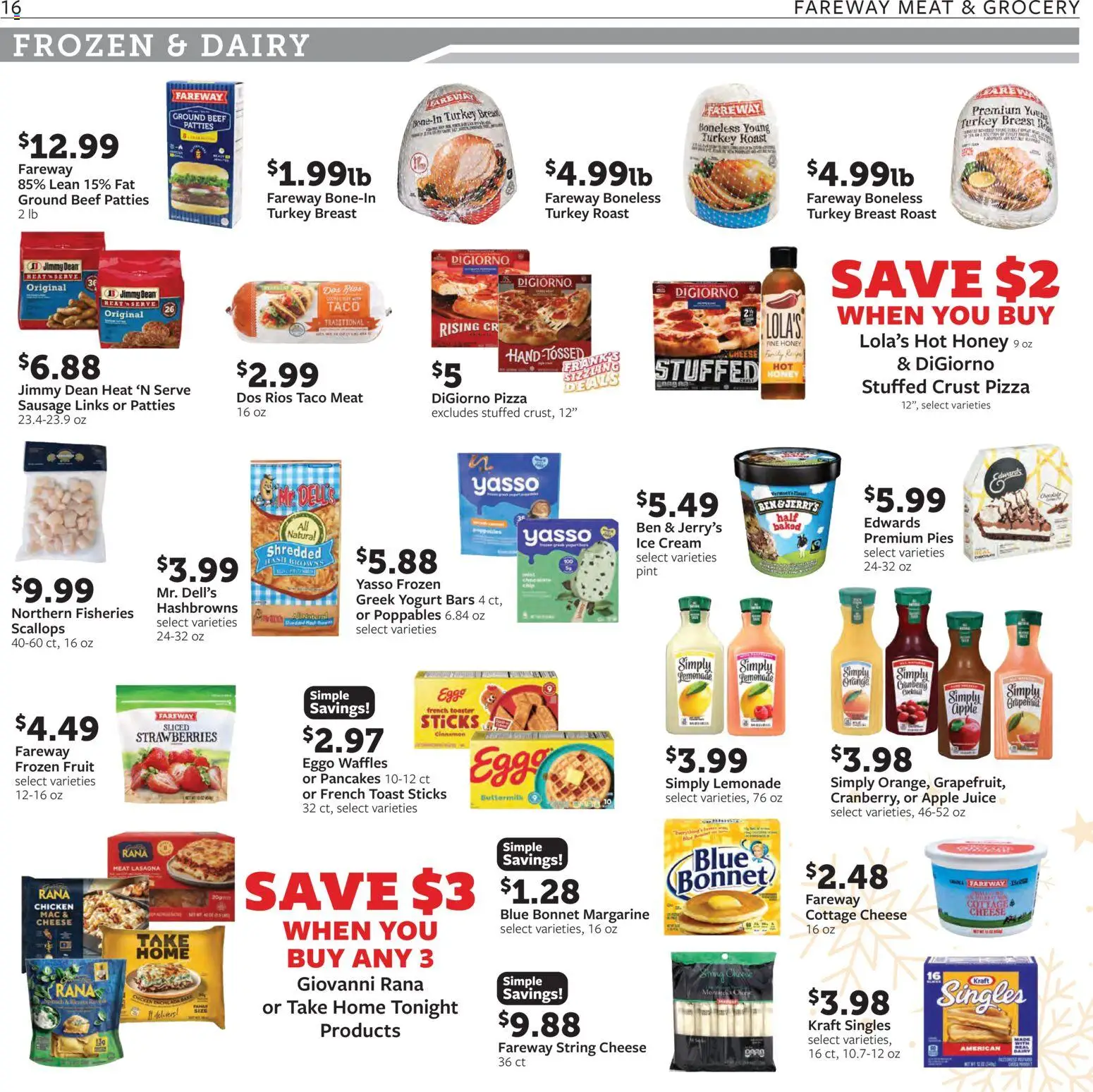 Fareway Weekly Ad - valid from 15.12.2025 | Page: 16 | Products: Toaster, Yogurt, Pizza, Cottage cheese