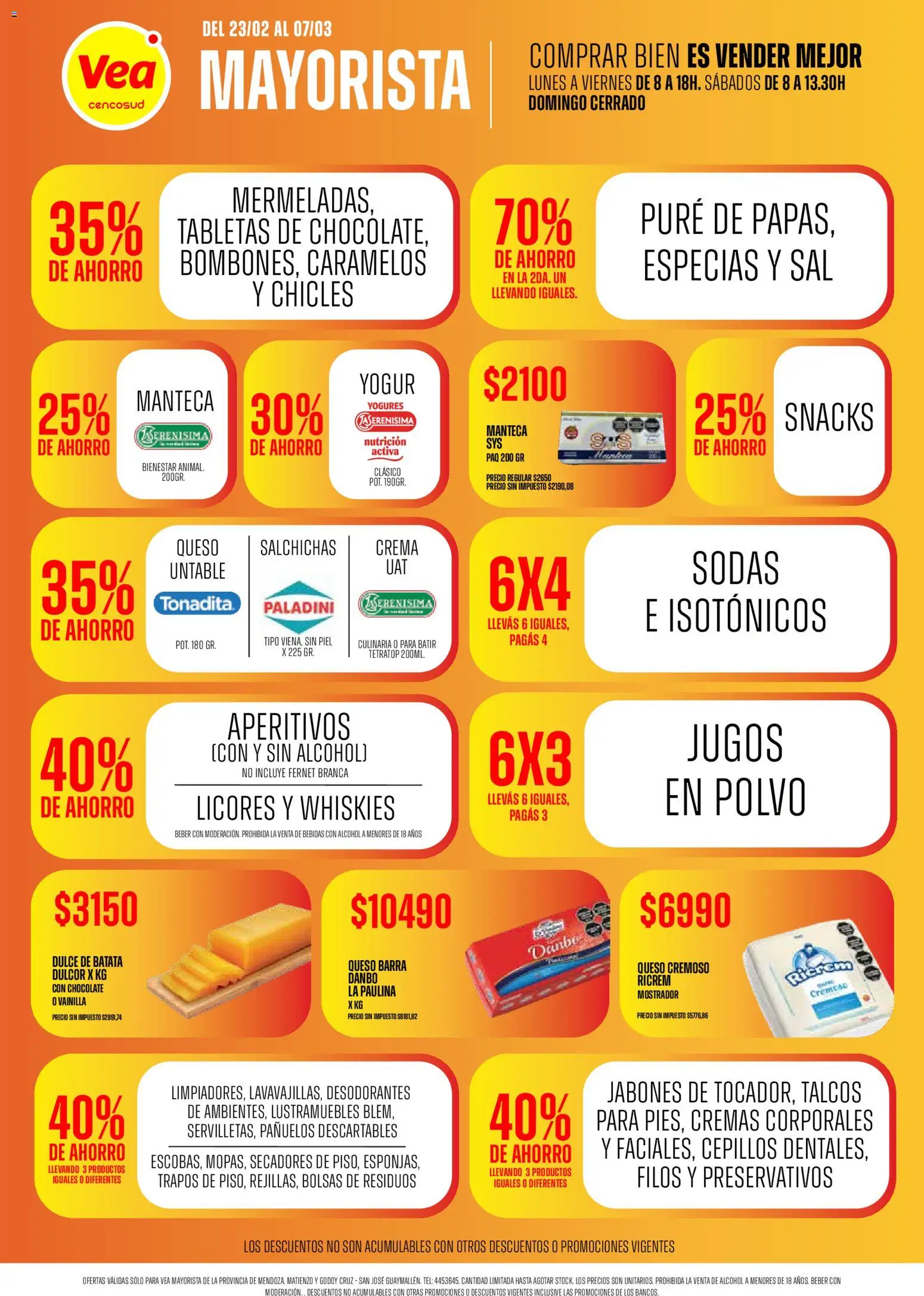 Vea - Ofertas Vea mayorista │ válido desde el 23.02.2026 | Página: 2 | Productos: Chicles, Queso, Preservativos, Crema