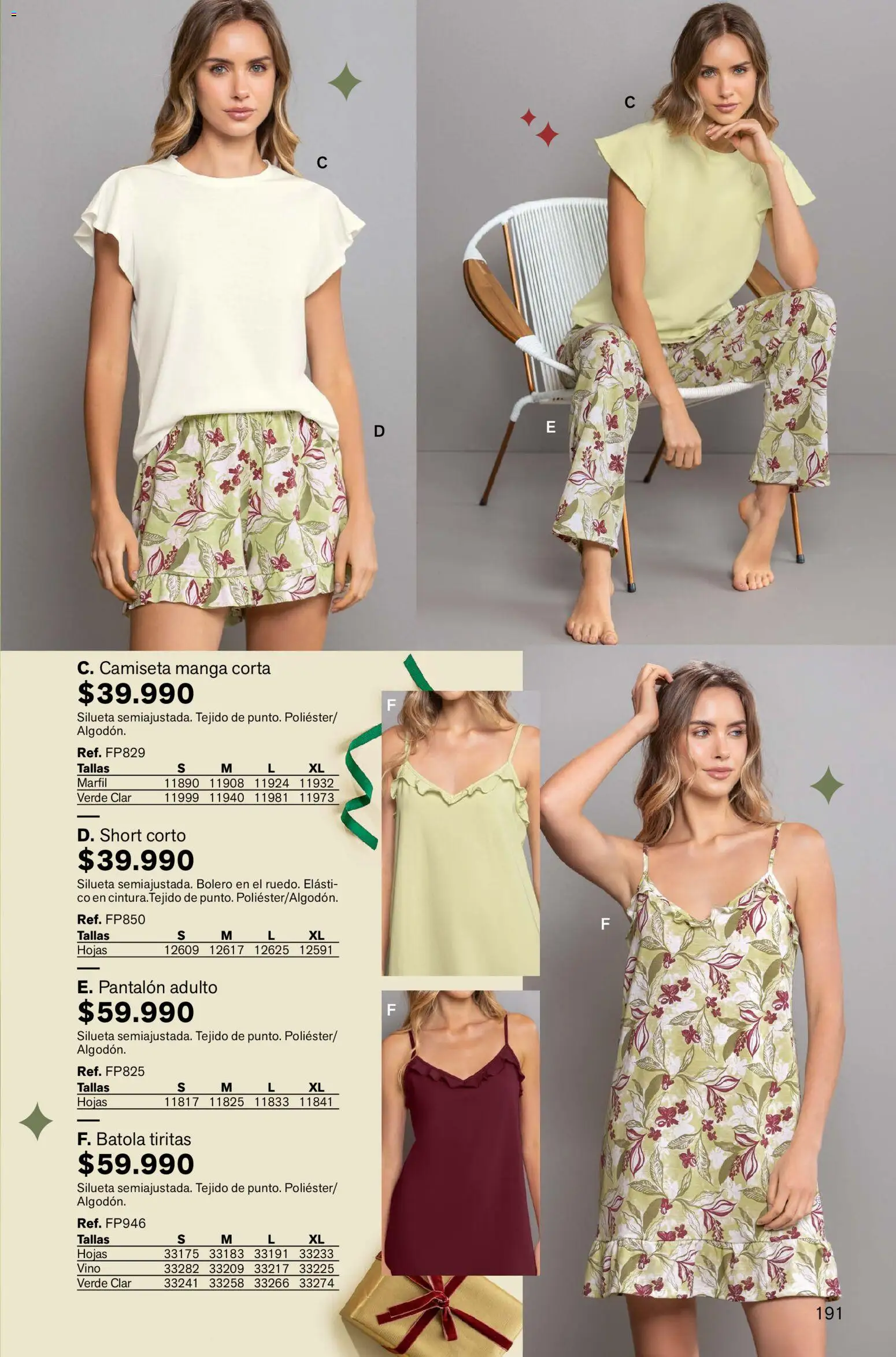 Leonisa revista - valida desde el 13.11.2025 | Página: 191 | Productos: Algodón, Short, Camiseta, Vino