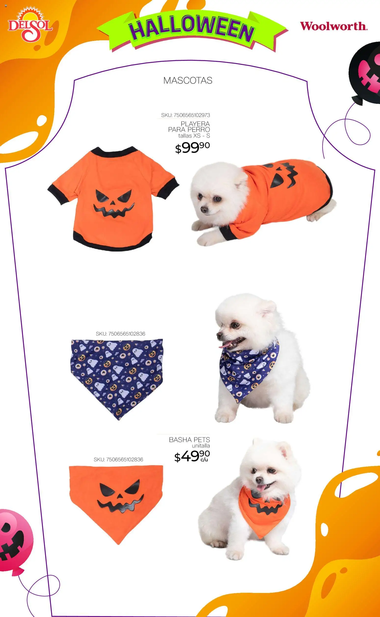 Nuevas ofertas de Del Sol y Woolworth válidas en toda la República Mexicana desde el 23.10.2025. ¡Encuentra las mejores ofertas en Del Sol y Woolworth - Catálogo Halloween! | Página: 23 | Productos: Playera
