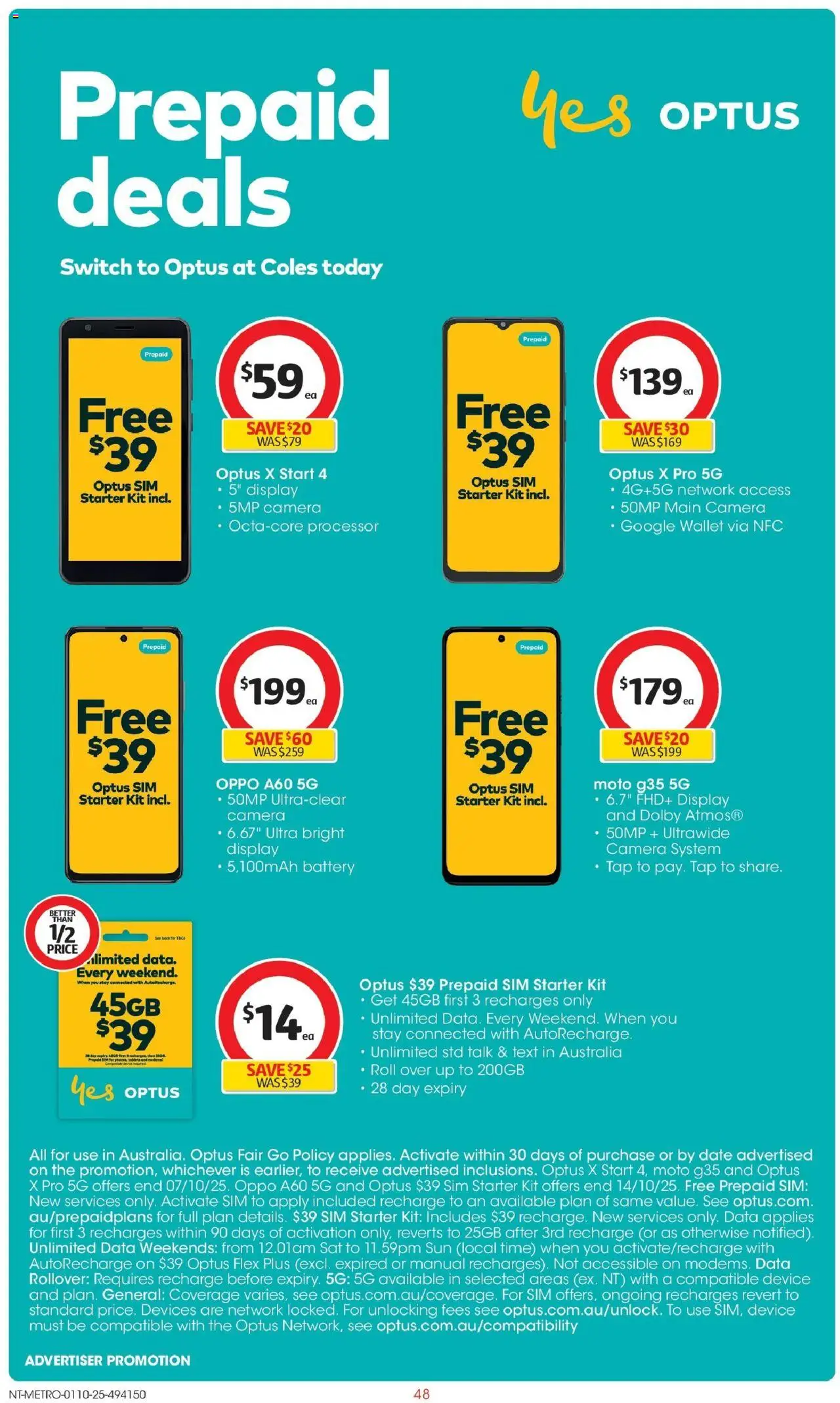 Coles catalogue - valid from 01.10.2025 | Page: 48 | Products: Battery, Tap, Wallet, Date