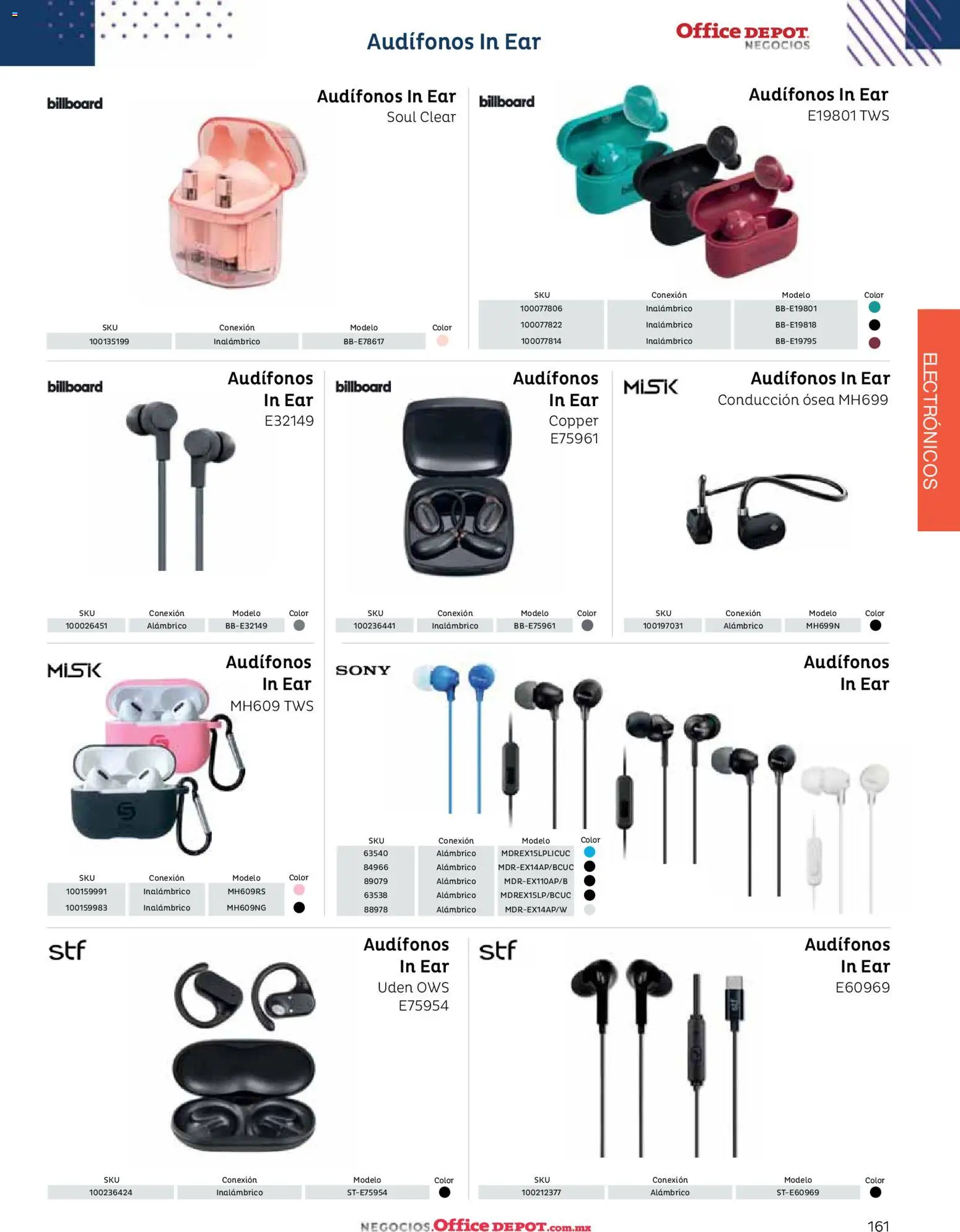 Nuevas ofertas de Office Depot válidas en toda la República Mexicana desde el 12.01.2026. ¡Encuentra las mejores ofertas en Office Depot catálogo 2026! | Página: 163 | Productos: Audífonos