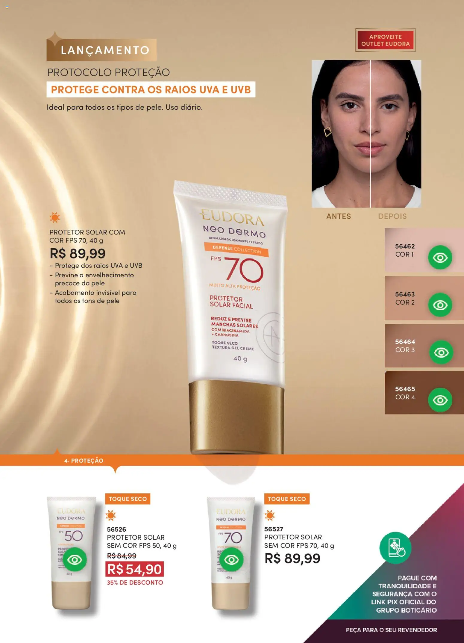 Eudora Folheto - válido de 17.12.2025 | Página: 114 | Produtos: Protetor solar, Creme, Protetor solar facial