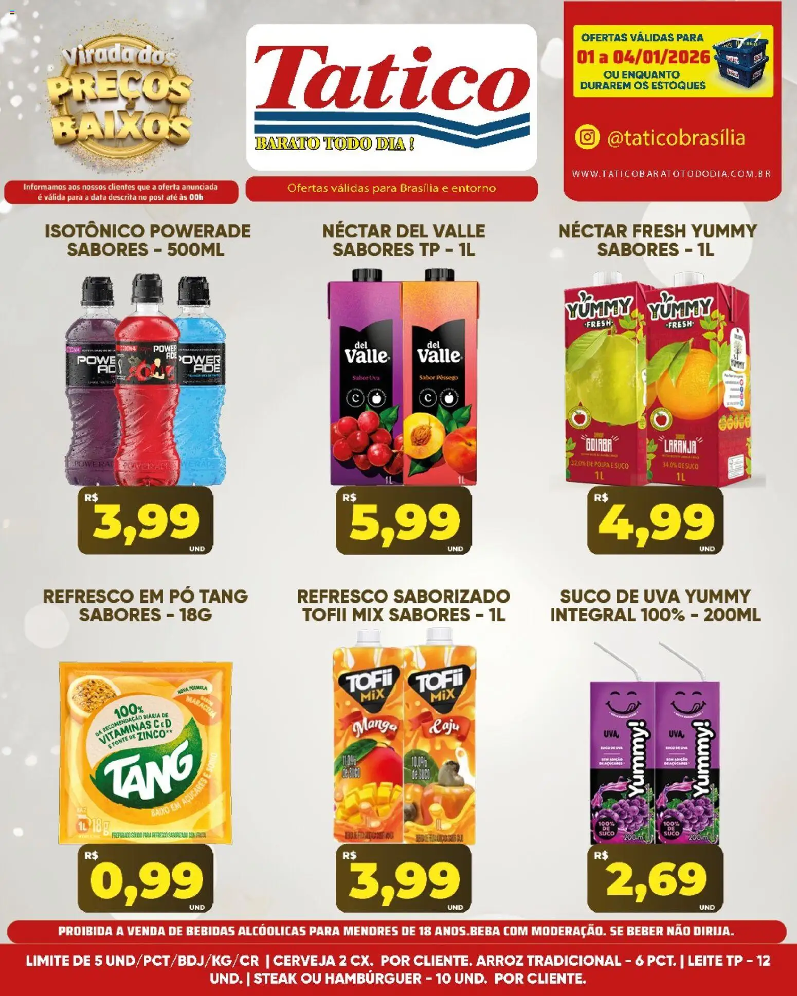 Tatico Folheto - válido de 05.01.2026 | Página: 33 | Produtos: Pó, Refresco, Arroz, Isotônico
