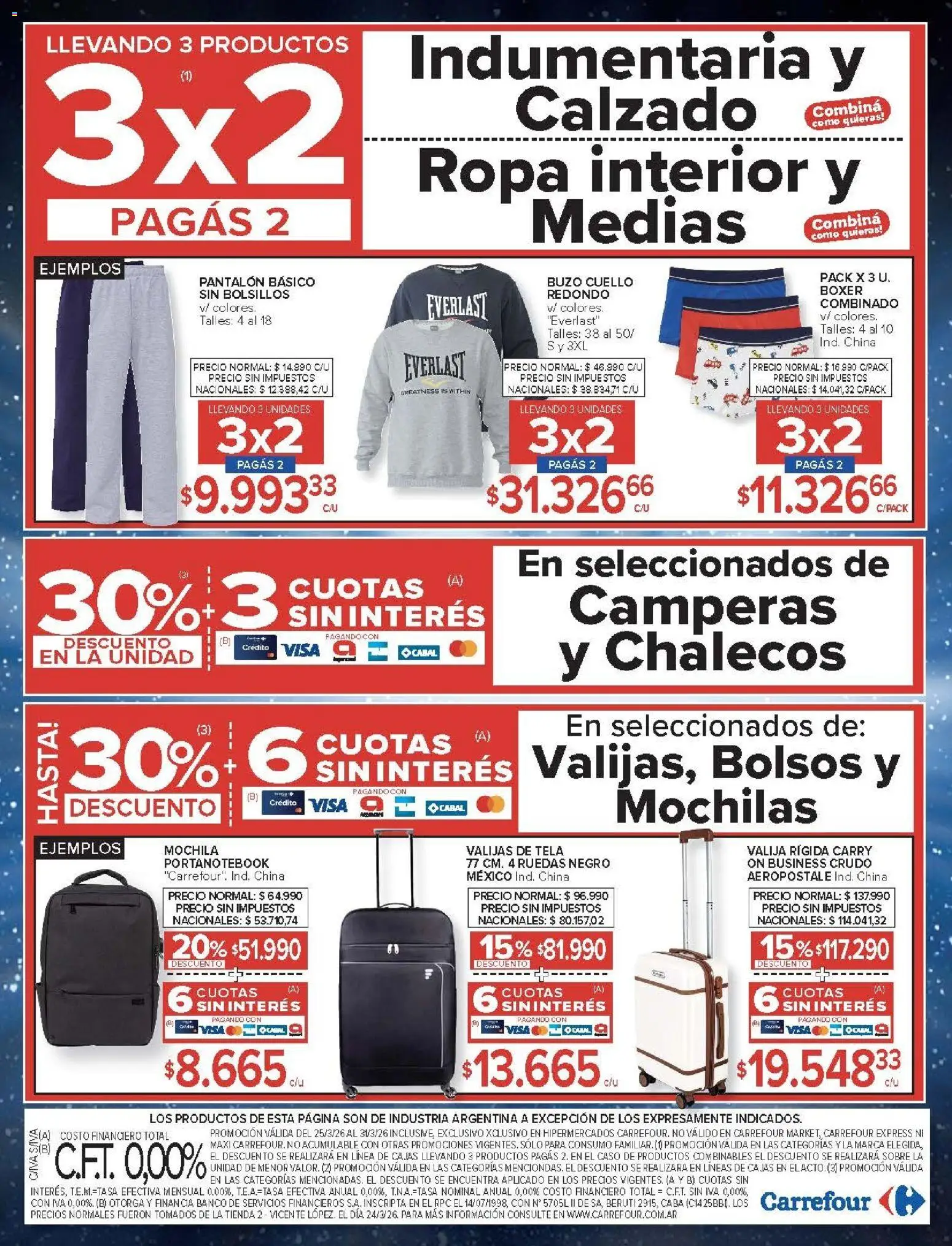 Carrefour ofertas │ válido desde el 25.03.2026 | Página: 28 | Productos: Caso, Banco, Ropa, Ropa interior