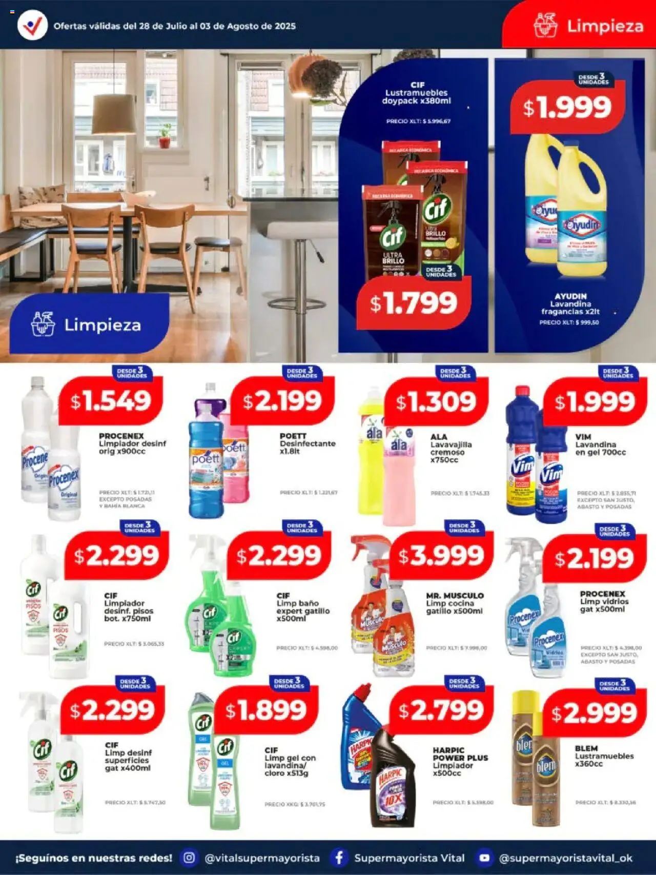 Vital - Ofertas │ válido desde el 28.07.2025 | Página: 7 | Productos: Lustramuebles, Cocina, Baño, Limpiador