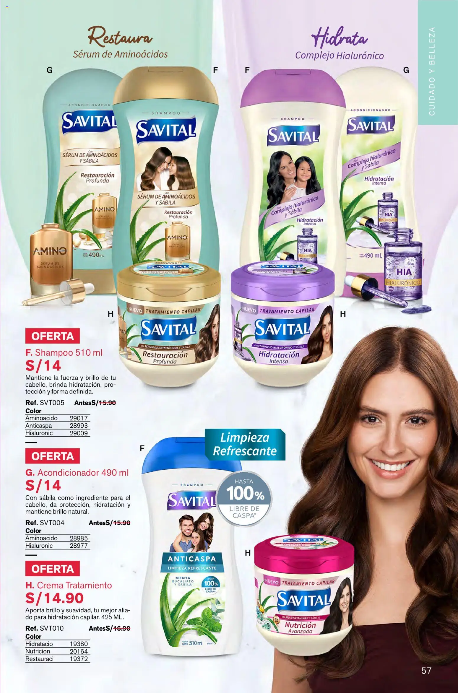 Catálogo Leonisa válido desde 26.12.2025 | Página: 57 | Productos: Shampoo, Acondicionador, Crema