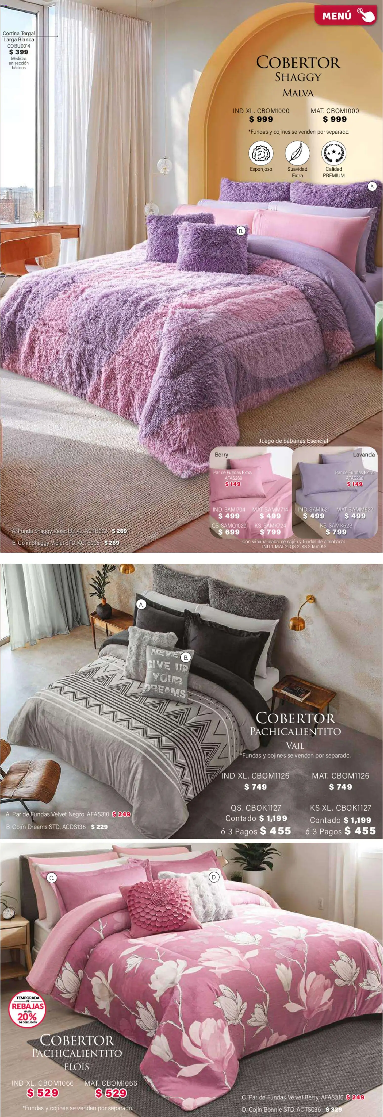 Nuevas ofertas de Colchas Concord válidas en toda la República Mexicana desde el 01.02.2026. ¡Encuentra las mejores ofertas en Colchas Concord catálogo! | Página: 150 | Productos: Cobertor, Juego, Sabanas