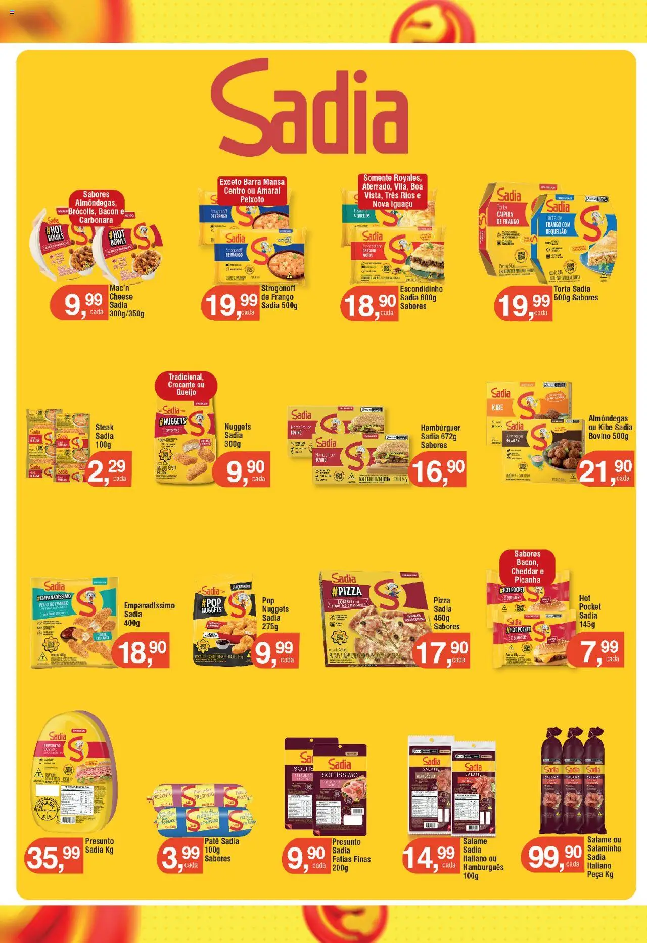 Royal Supermercados Folheto - válido de 13.10.2025 | Página: 3 | Produtos: Presunto, Cheddar, Hambúrguer, Requeijão