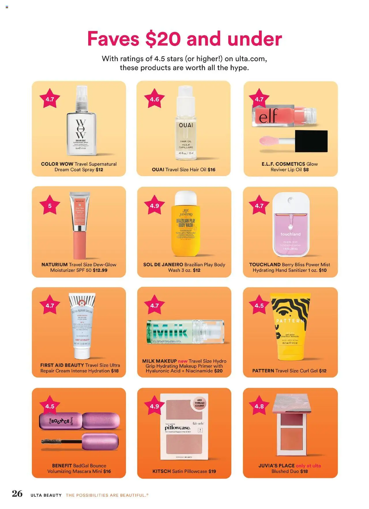 Ulta Beauty Weekly Ad - valid from 29.06.2025 | Page: 26 | Products: Hair oil, Milk, Body Wash, Pillowcase