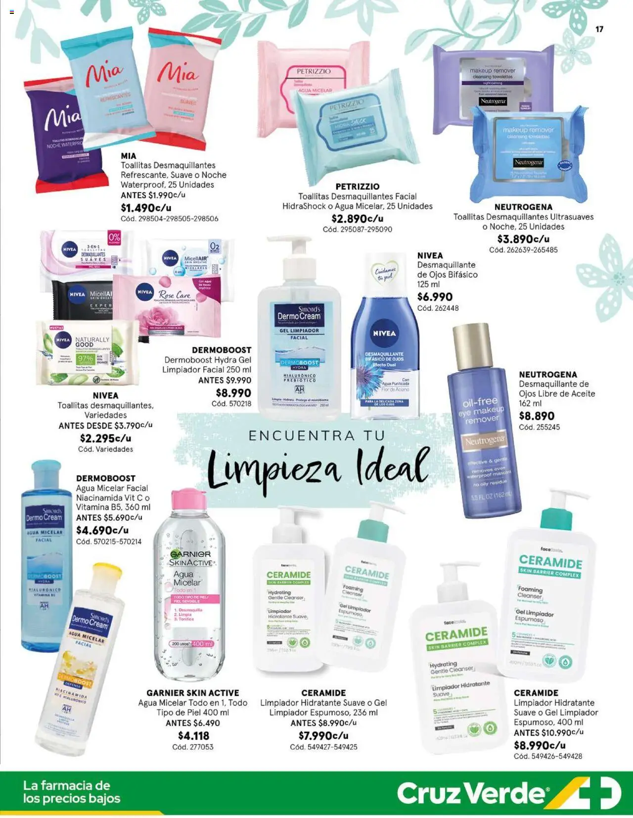 Cruz Verde Descuentos │ válido desde el 01.10.2025 | Página: 17 | Productos: Desmaquillante, Limpiador facial, Máscara, Aceite