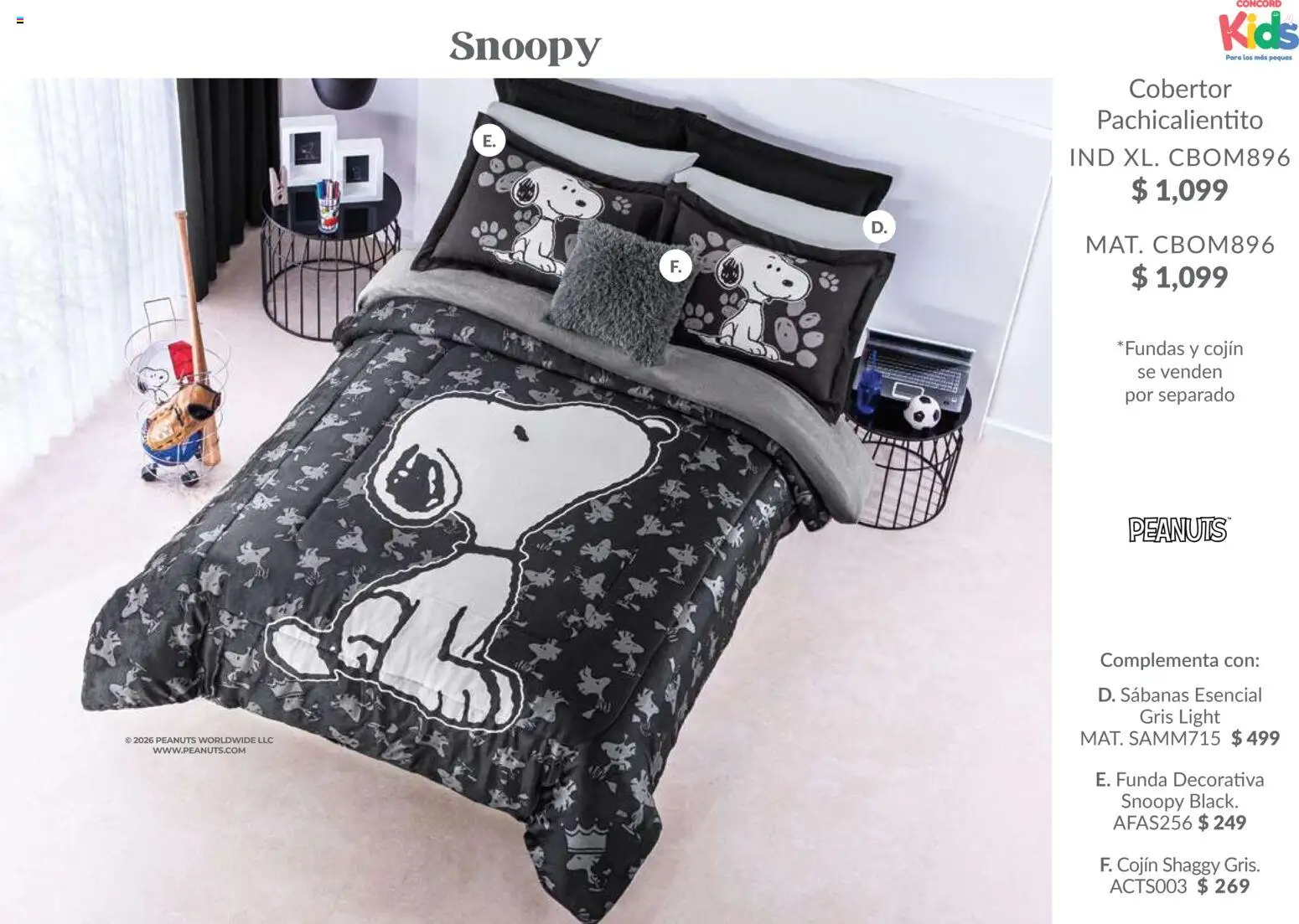 Nuevas ofertas de Colchas Concord válidas en toda la República Mexicana desde el 01.02.2026. ¡Encuentra las mejores ofertas en Colchas Concord catálogo Kids! | Página: 69 | Productos: Cobertor, Funda, Sabanas