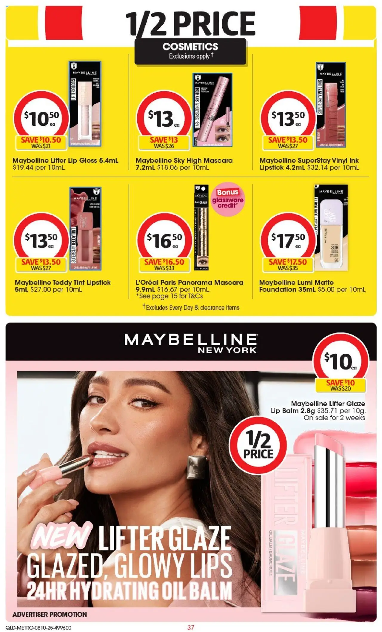 Coles catalogue - valid from 08.10.2025 | Page: 37 | Products: Mascara, Oil, Glassware, Foundation
