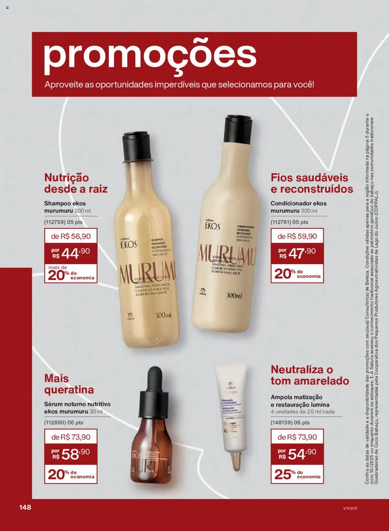 Natura Folheto - válido de 05.06.2025 | Página: 148 | Produtos: Coco, Shampoo, Condicionador, Sérum