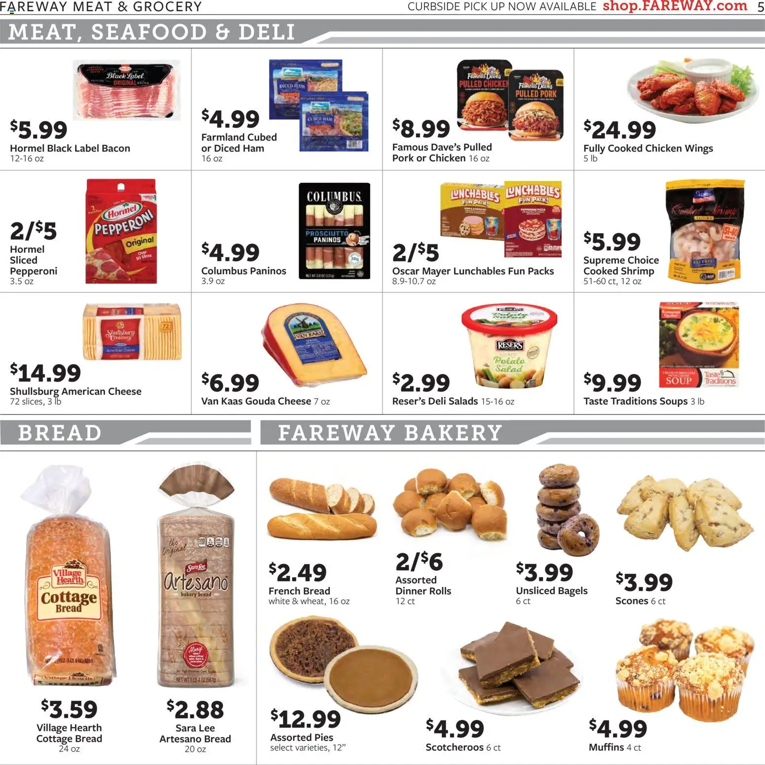 Fareway Weekly Ad - valid from 01.12.2025 | Page: 5 | Products: Bread, Ham, Pork, Salad