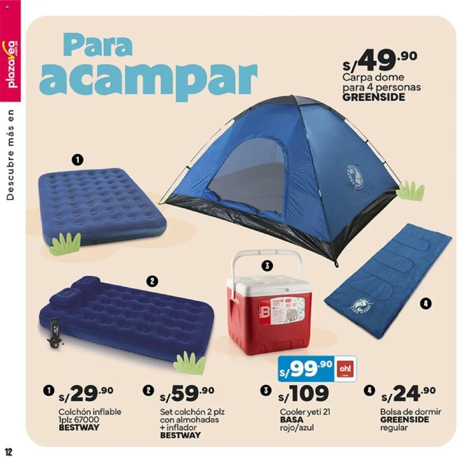 Catálogo Plaza Vea válido desde 26.12.2025 | Página: 12 | Productos: Colchón, Bolsa