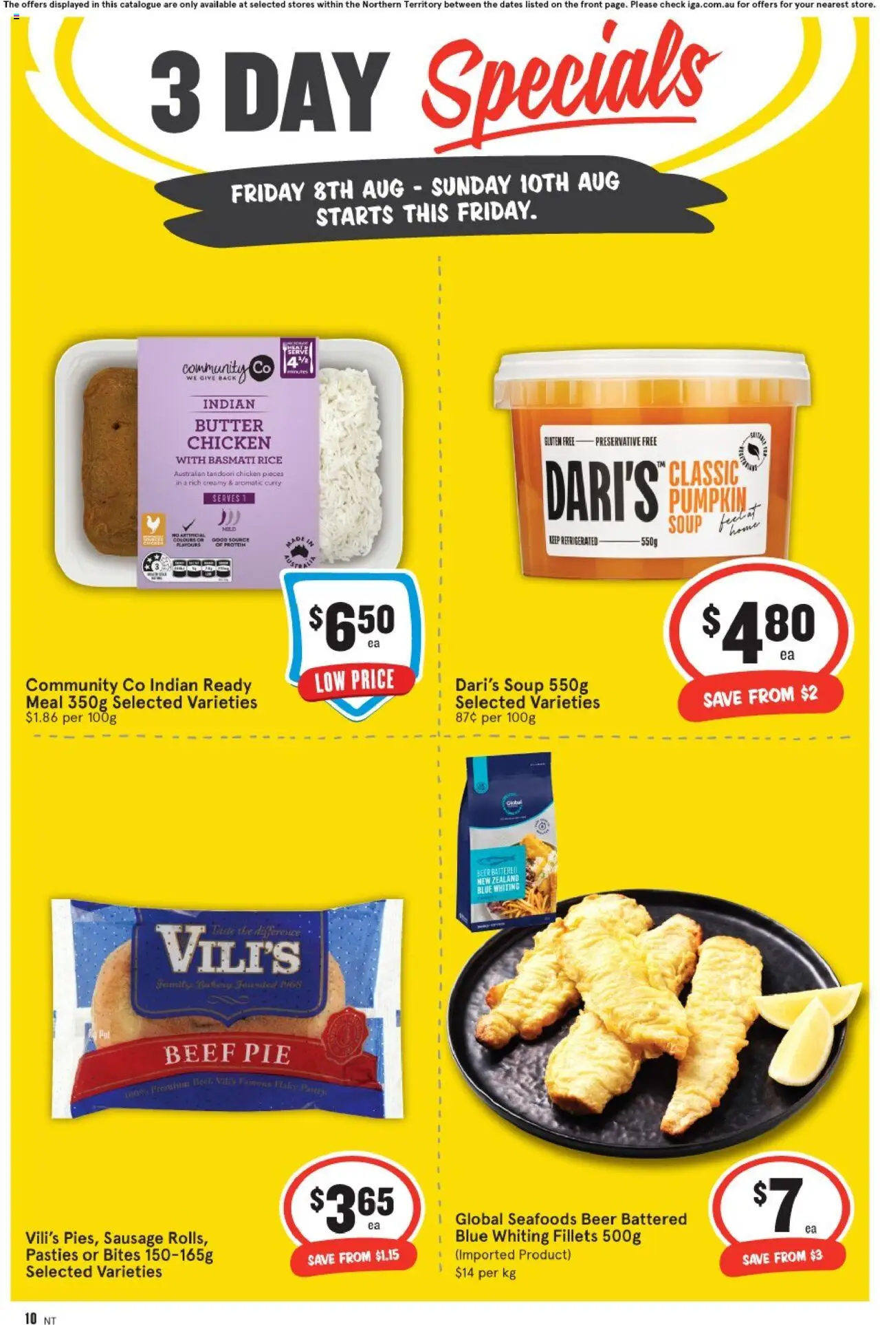 IGA catalogue - valid from 08.08.2025 | Page: 2 | Products: Beer, Rice, Sausage, Pumpkin