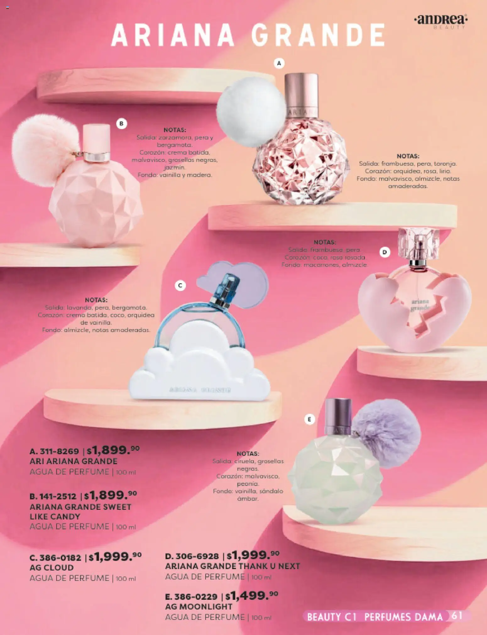 Nuevas ofertas de Andrea válidas en toda la República Mexicana desde el 25.01.2026. ¡Encuentra las mejores ofertas en Andrea catálogo Beauty! | Página: 61 | Productos: Crema, Agua, Perfume