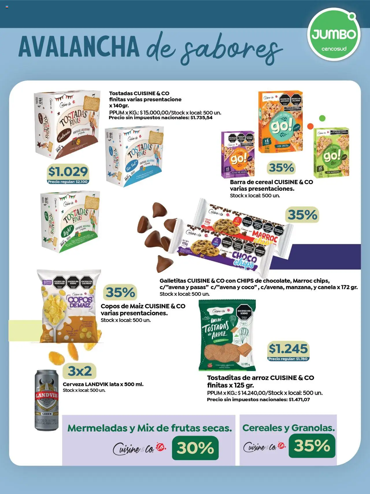 Jumbo - Especial Marca Propia │ válido desde el 06.08.2025 | Página: 2 | Productos: Copos, Sal, Manzana, Arroz
