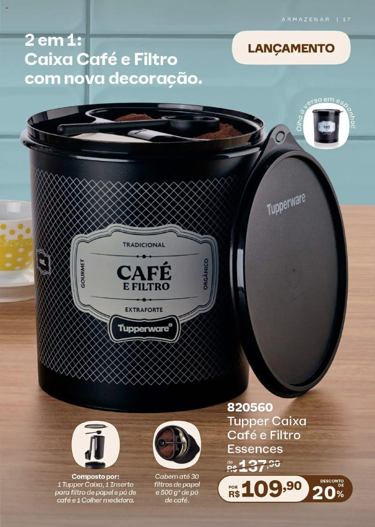 Tupperware Folheto - válido de 01.08.2025 | Página: 17 | Produtos: Filtro de papel, Pó, Caixa, Café