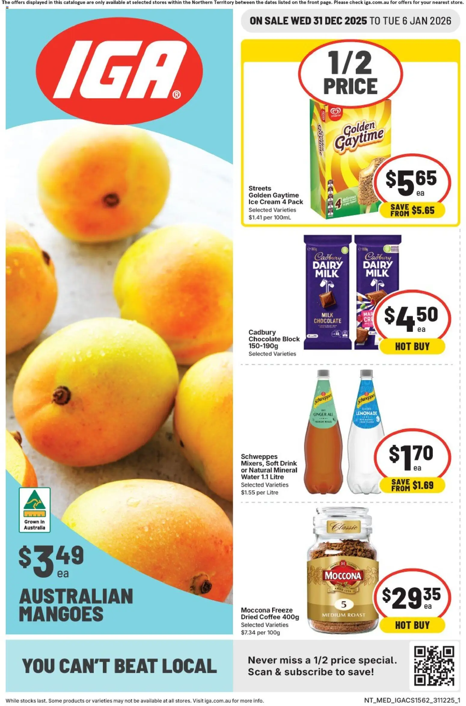 IGA catalogue - valid from 31.12.2025 | Page: 1 | Products: Dairy, Coffee, Chocolate, Cream