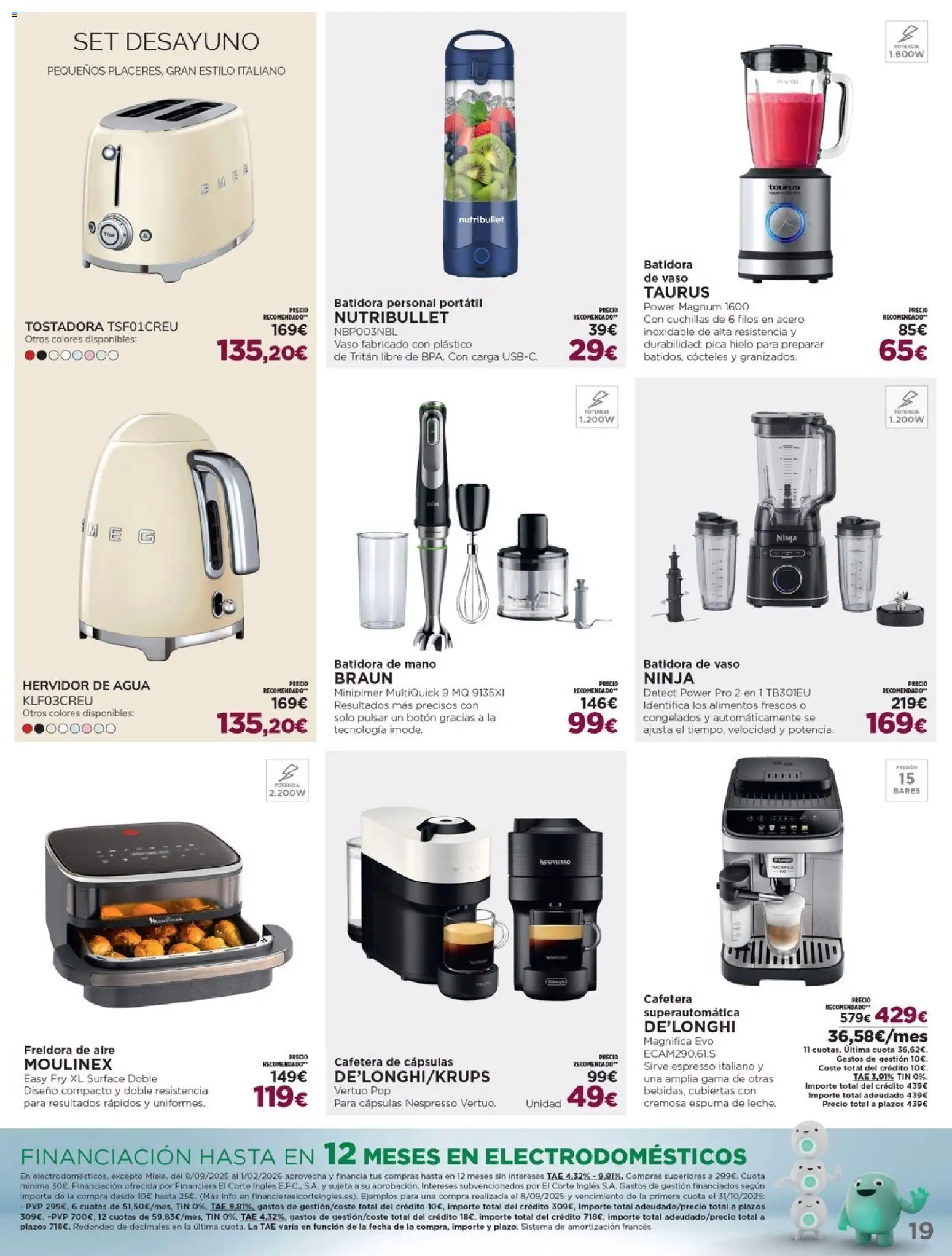 Nuevas ofertas de El Corte Inglés válidas en toda la República Mexicana desde el 16.12.2025. ¡Encuentra las mejores ofertas en El Corte Inglés catálogo Ofertas que ilusionan! | Página: 19 | Productos: Tostadora, Espuma, Hervidor, Batidora