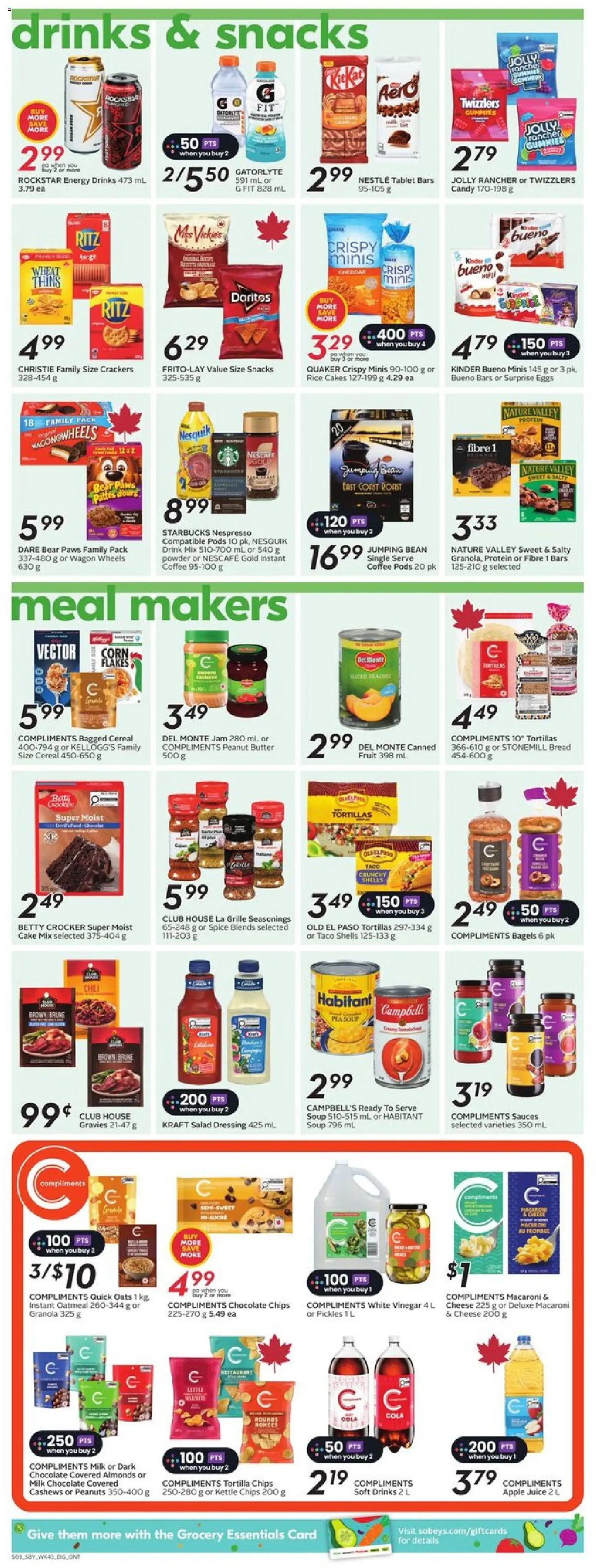 Sobeys flyer valid from 19.02.2026 | Page: 12 | Products: Tablet, Eggs, Bread, Juice