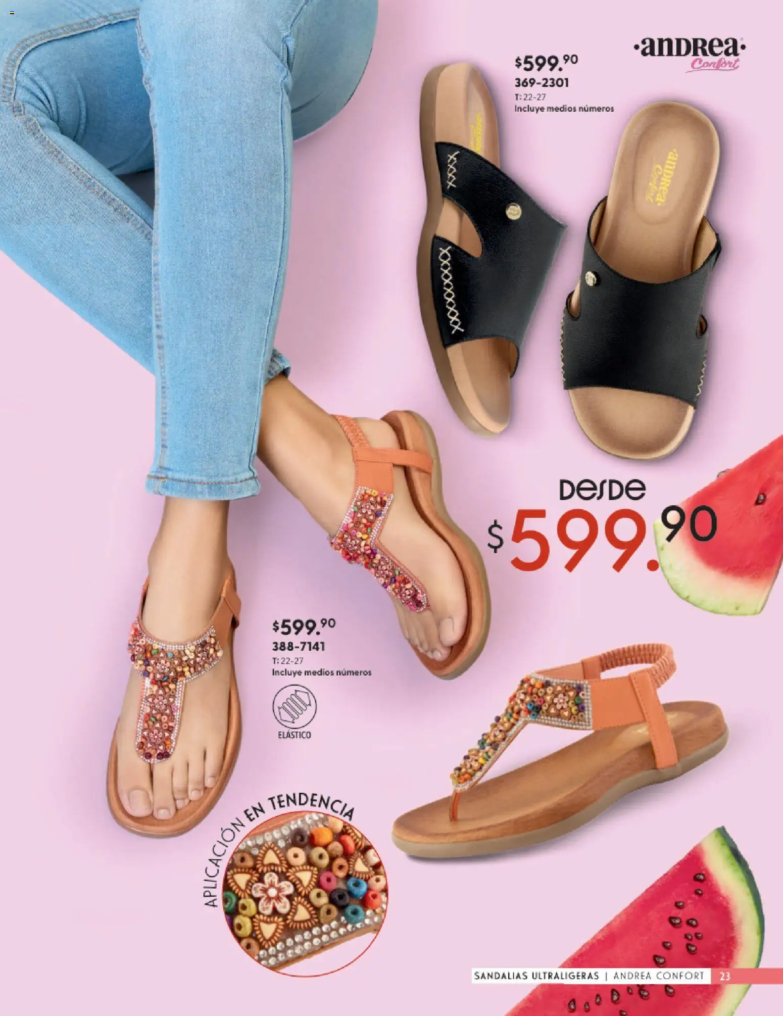 Nuevas ofertas de Andrea válidas en toda la República Mexicana desde el 25.01.2026. ¡Encuentra las mejores ofertas en Andrea catálogo Calzado Confort ! | Página: 23 | Productos: Sandalias